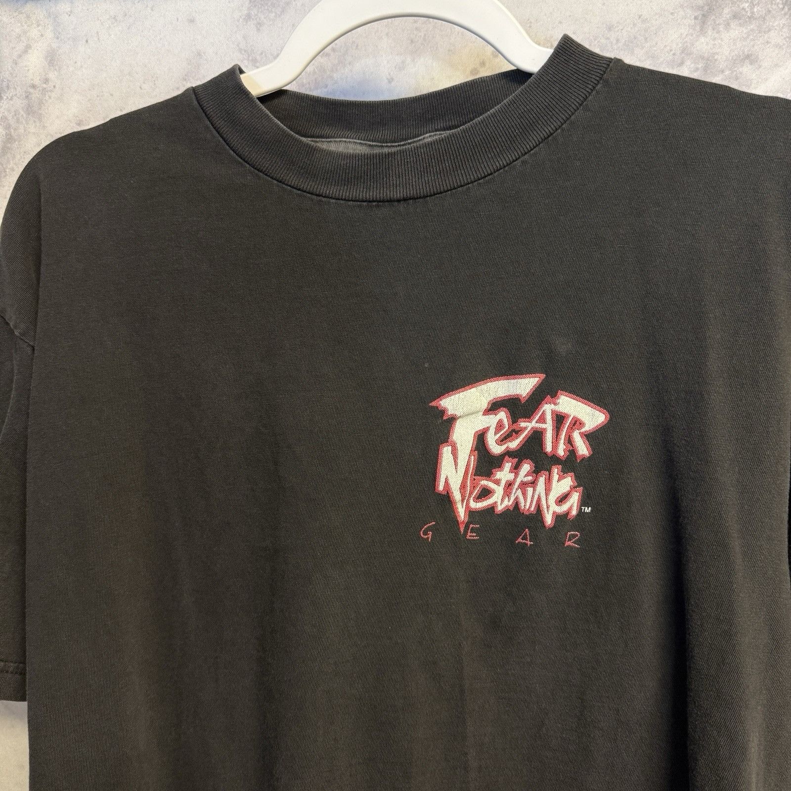 Vintage Vintage American Thunder Nothing to Fear T Shirt Mens Large Size US L / EU 52-54 / 3 - 3 Thumbnail