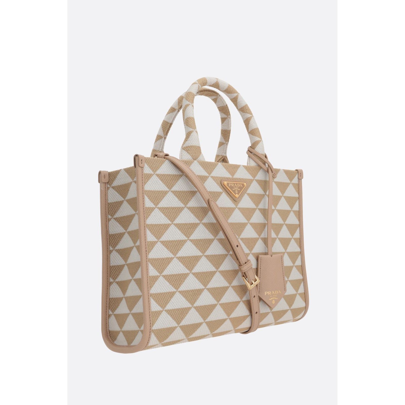 Prada PRADA Symbole Small Beige/Chalk White Top Handle Bag New & A Size ONE SIZE - 2 Thumbnail