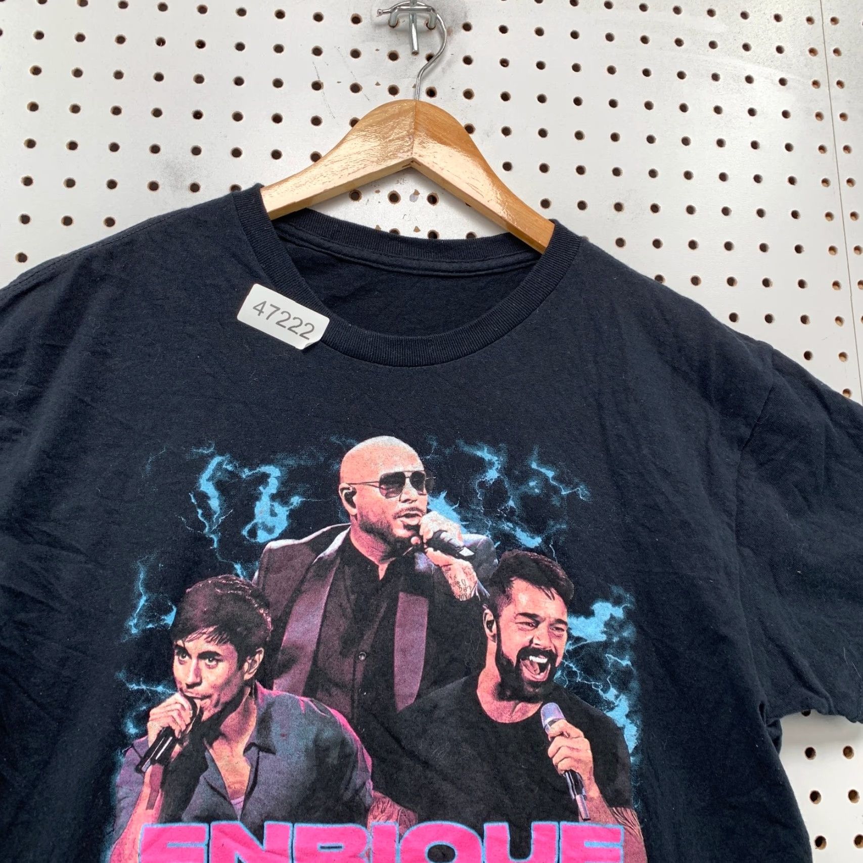 Vintage Putbull Trilogy Tour T Shirt Mens M Black Enrique Iglesias Ricky Tour 2023 Graphic Print Cotton Short Sleeve Crew Neck Music Shirt Size US M / EU 48-50 / 2 - 6 Thumbnail
