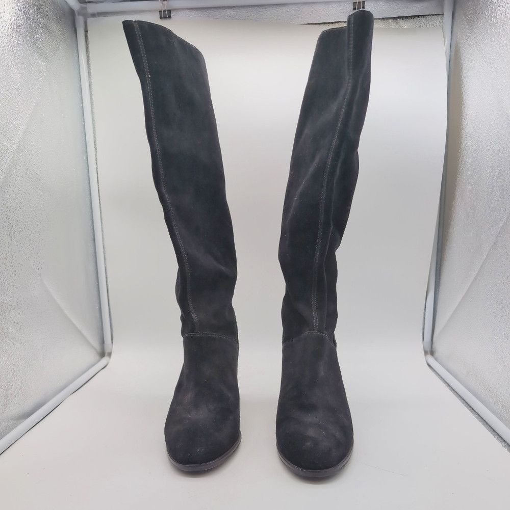 Frye Frye & Co. Sz 10 Phoebe Slouch Tall 70690 Womens Black Sued Size US 10 / IT 40 - 2 Thumbnail