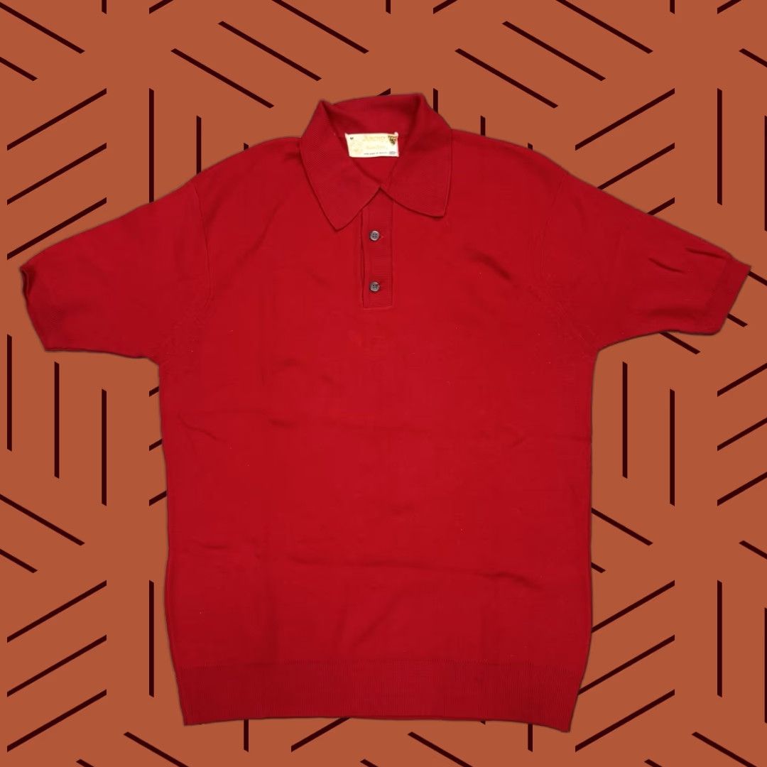 Vintage VINTAGE Amcrest Polo Shirt Men Medium Red Nylon 60s Rockabilly Button Collared Short Sleeve Size US M / EU 48-50 / 2 - 1 Thumbnail