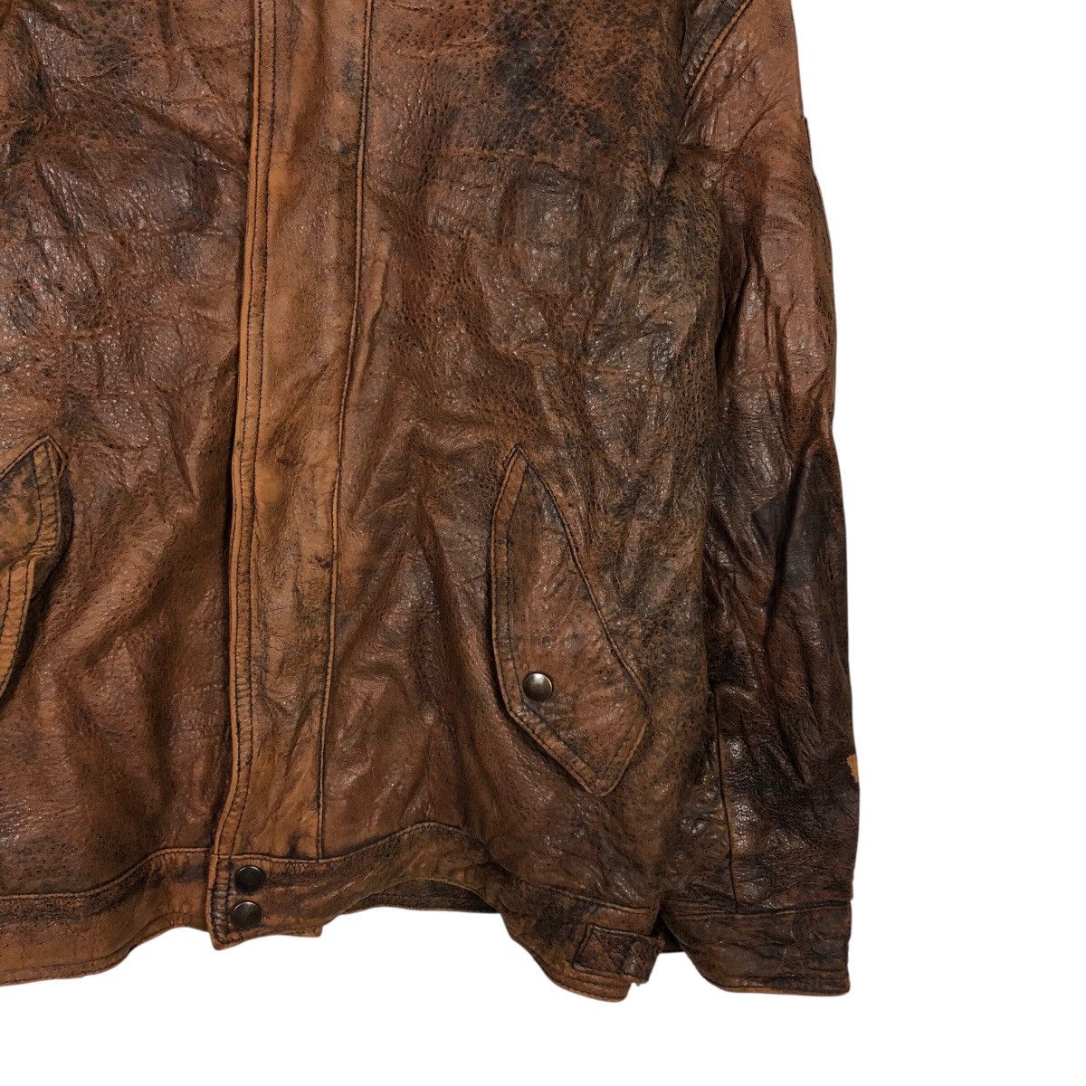 Japanese Brand 📌Vintage Fly Bomber Leather Jacket Freetime Issey Miyake Size US M / EU 48-50 / 2 - 6 Thumbnail