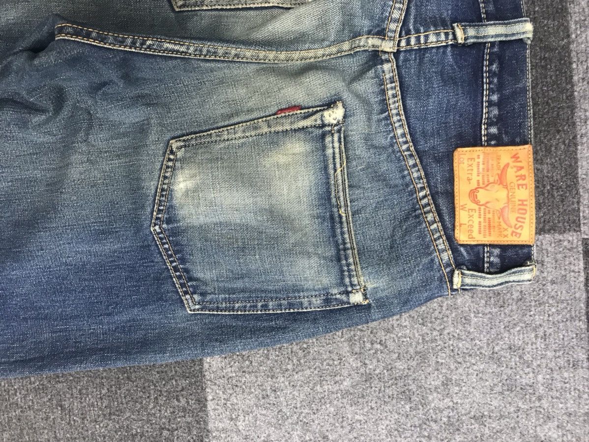 Warehouse 💥THRASHED💥WAREHOUSE SPECIAL Thrashed Selvedge Jeans Size US 29 - 12 Thumbnail