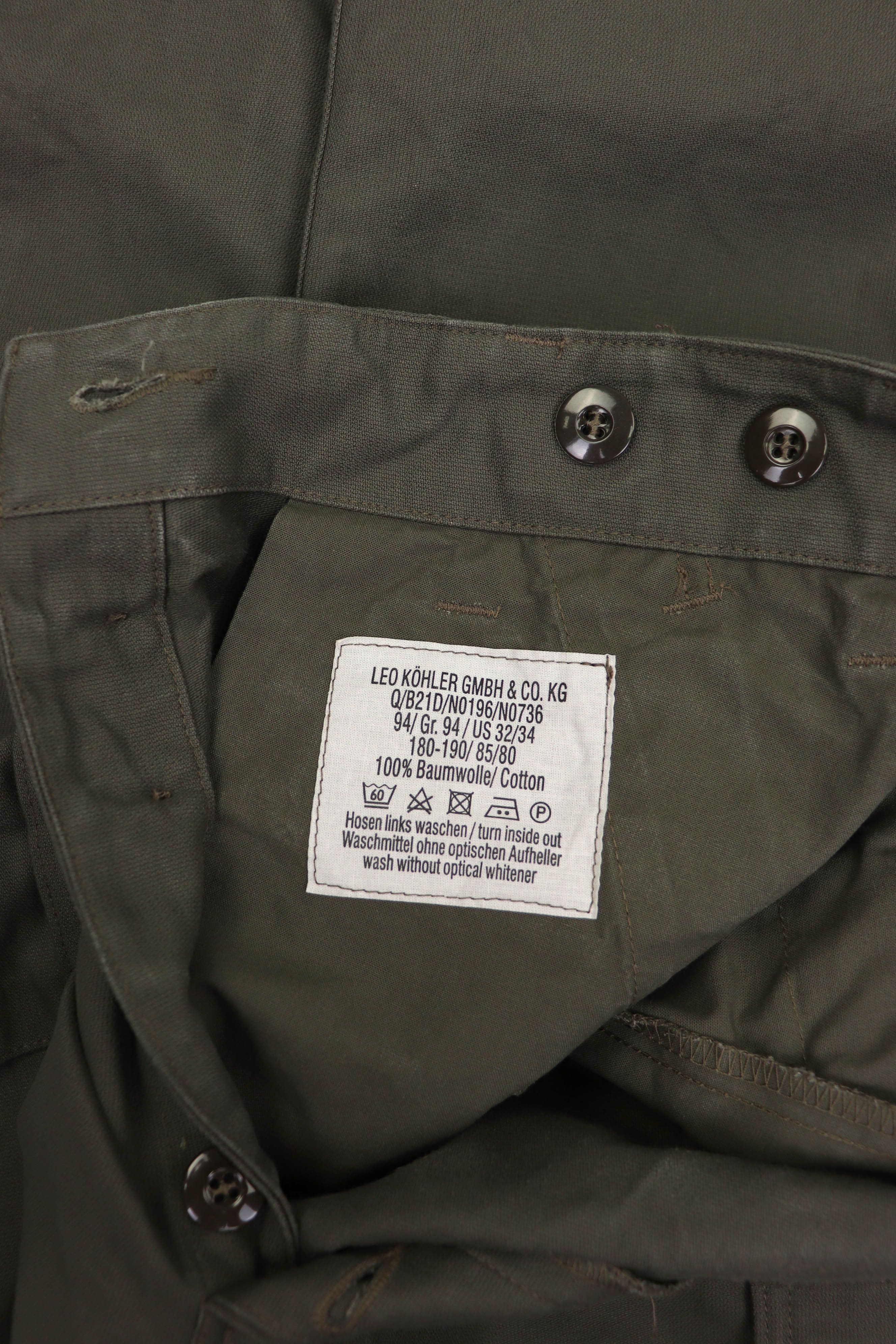 Vintage Vintage Leo Kohler GMBH KG Khaki Combat Army Cargo Pants Size US 32 / EU 48 - 10 Thumbnail