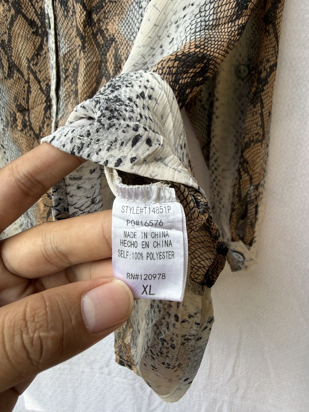 Japanese Brand The nines snake skin Ifsixwasnine style shirt Size US XL / EU 56 / 4 - 9 Thumbnail