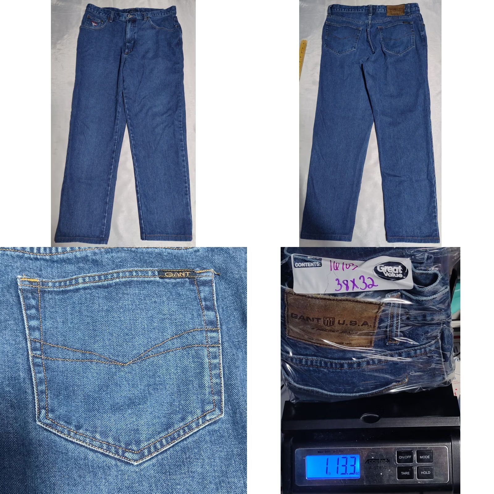 Gant VINTAGE GANT USA Jeans Men 5-Pocket Blue Denim 37x31 Regular 5-Pocket Five Pocket Shirt? Size US 38 / EU 54 - 10 Thumbnail