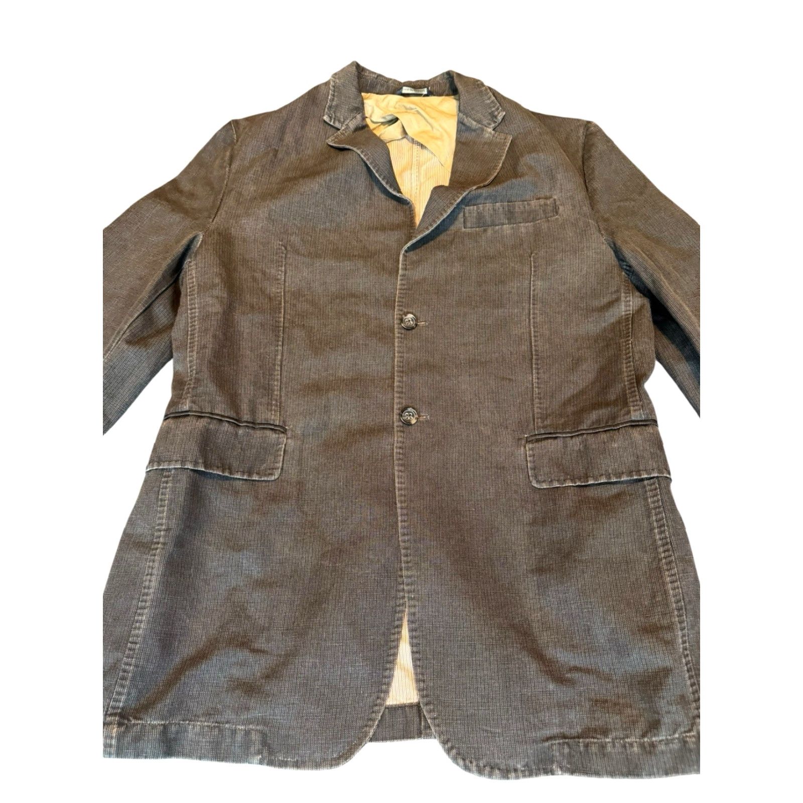 Banana Republic Banana Republic Blazer Sports Coat Jacket Coat Men's Brown Linen Blend 2-Button 44R Regular Size 44R - 2 Thumbnail