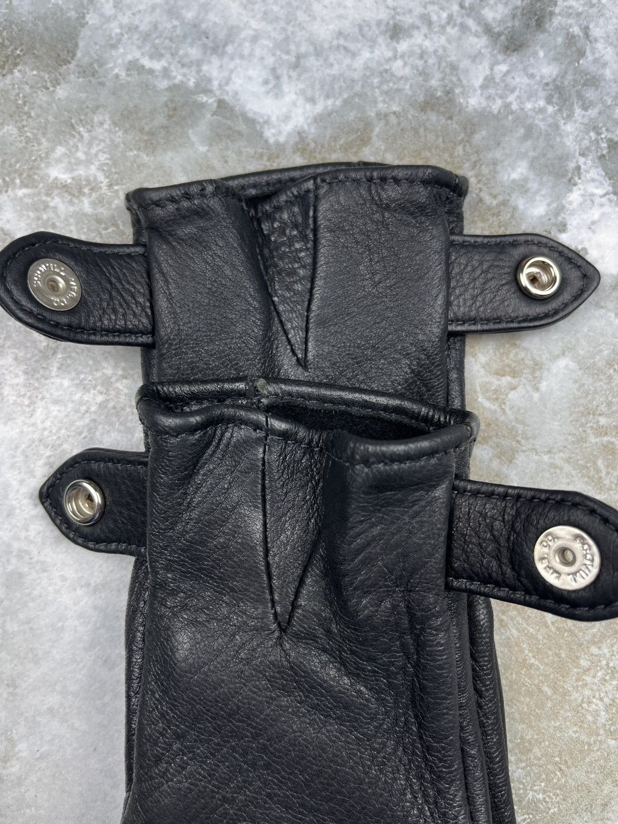 Chrome Hearts Chrome Hearts Silver Horseshoe Snap Leather Gloves Black Size ONE SIZE - 8 Thumbnail