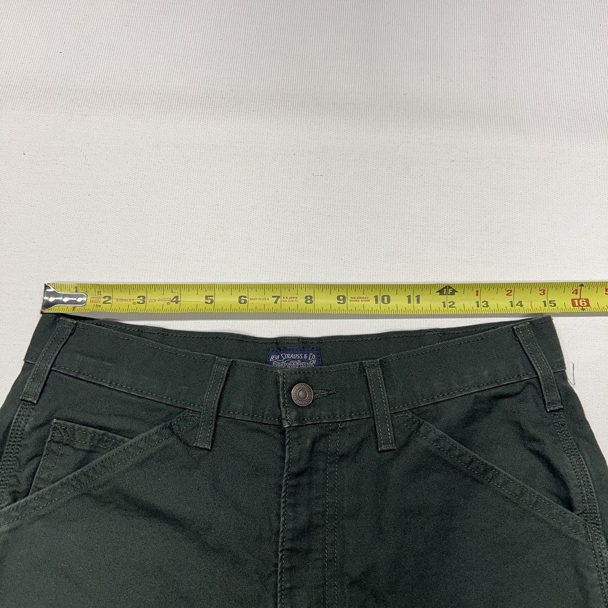 Levi's Levis Shorts Green Carpenter Chino Canvas Straight Workwear Size US 30 / EU 46 - 14 Thumbnail