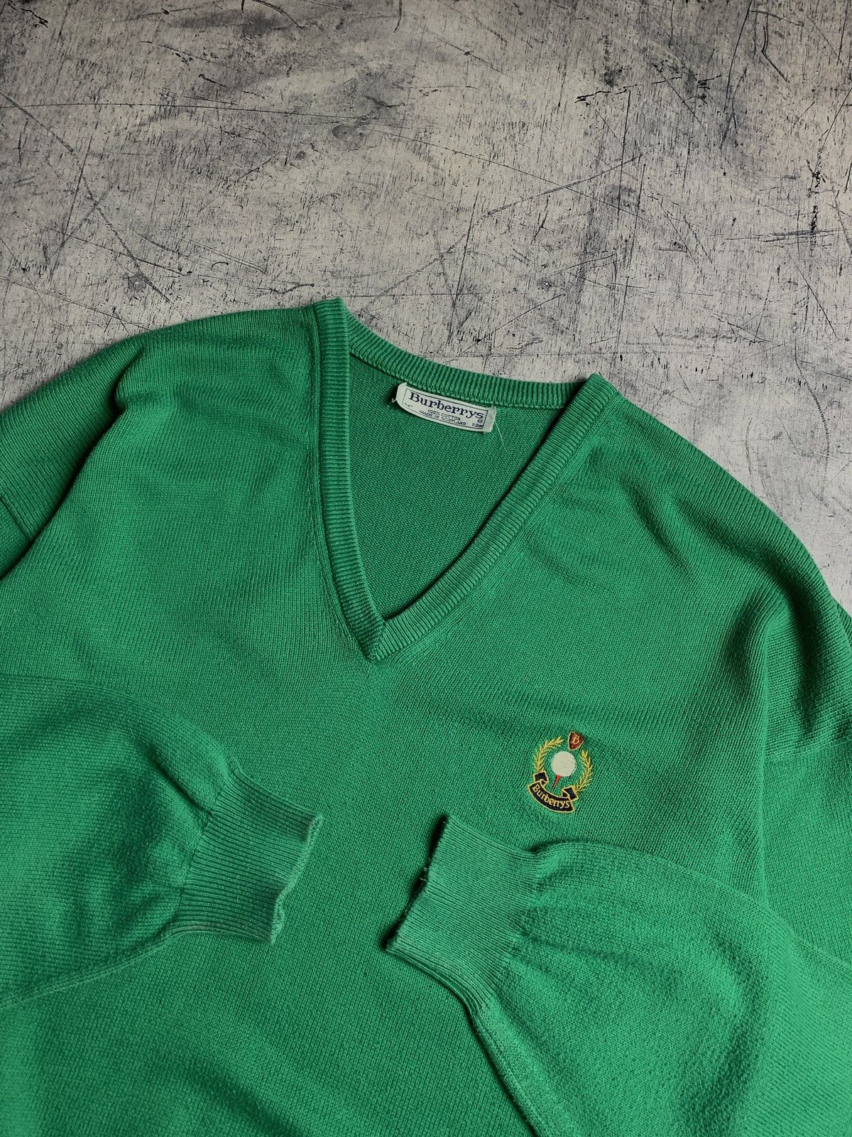 Burberry Vintage Burberrys V-Neck Knitted Sweater 90s Size US XL / EU 56 / 4 - 10 Thumbnail