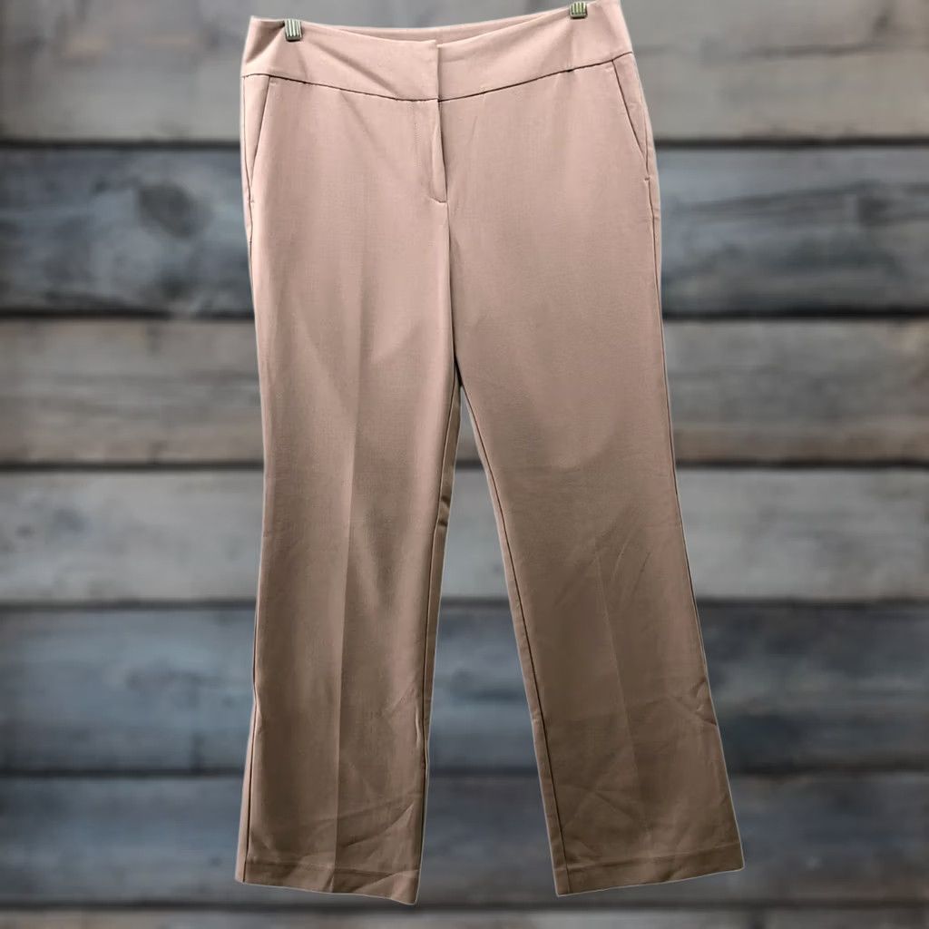 Ann Taylor Ann Taylor Womens 10 Dress Pants Beige Mid Rise Straight Relaxed Flat Size 32" / US 10 / IT 46 - 1 Thumbnail