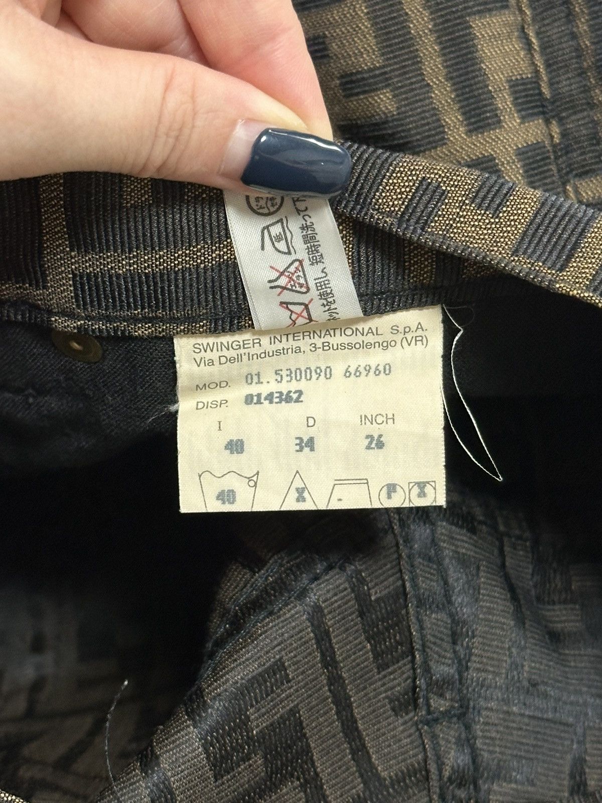 Fendi FENDI Vintage FF Zucca Monogram High Rise Straight Leg Pants Size 27" / US 4 / IT 40 - 6 Thumbnail
