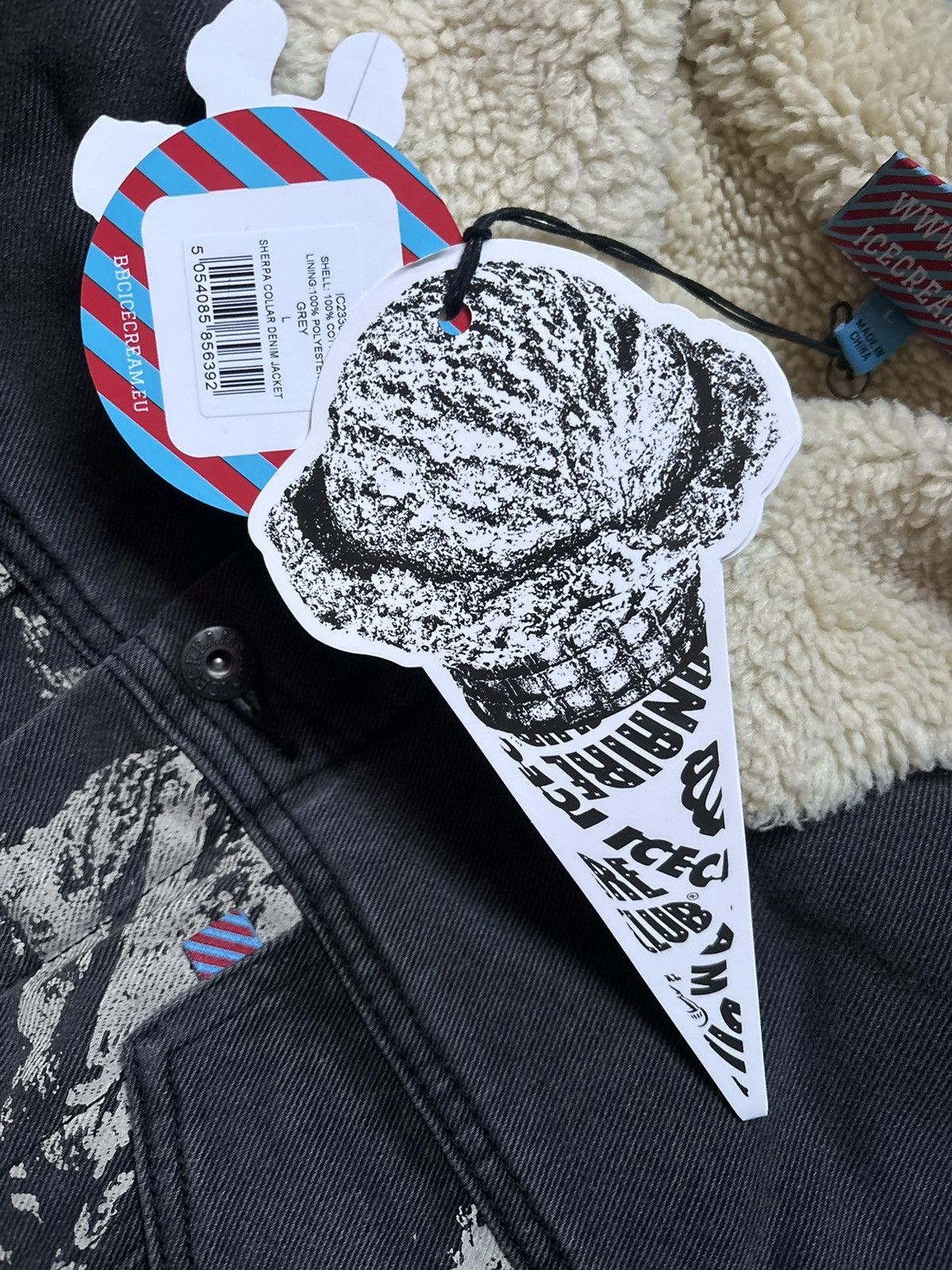 Icecream New ICECREAM Sherpa Collar Denim Jacket Billionaire Boys Size US L / EU 52-54 / 3 - 9 Thumbnail
