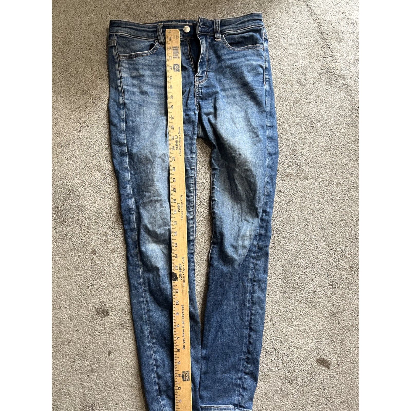 American Eagle Outfitters American Eagle Blue Next Level Stretch Hi-Rise Jegging Pants Size 8 Regular Diss Size 30" / US 8 / IT 44 - 8 Thumbnail