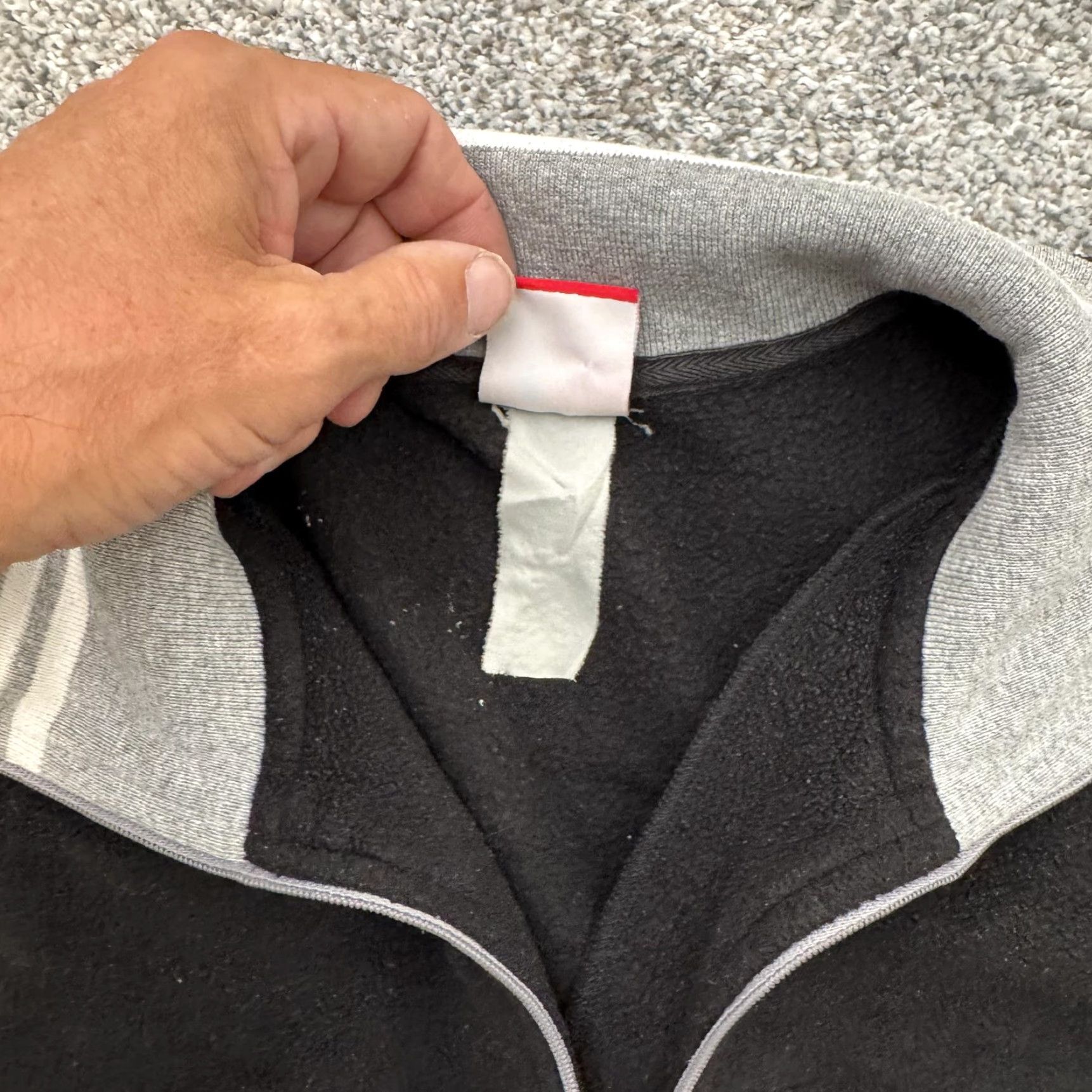 Champion Champion Sweater 2XL Black Gray Quarter Zip Fleece Athletic Casual Mens Size US XXL / EU 58 / 5 - 4 Thumbnail