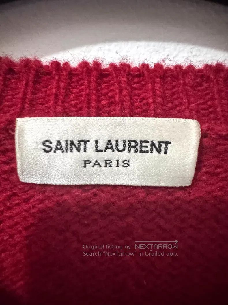 Saint Laurent Paris Saint Laurent Paris Dark red scales embroidered star sweat Size S / US 4 / IT 40 - 5 Thumbnail