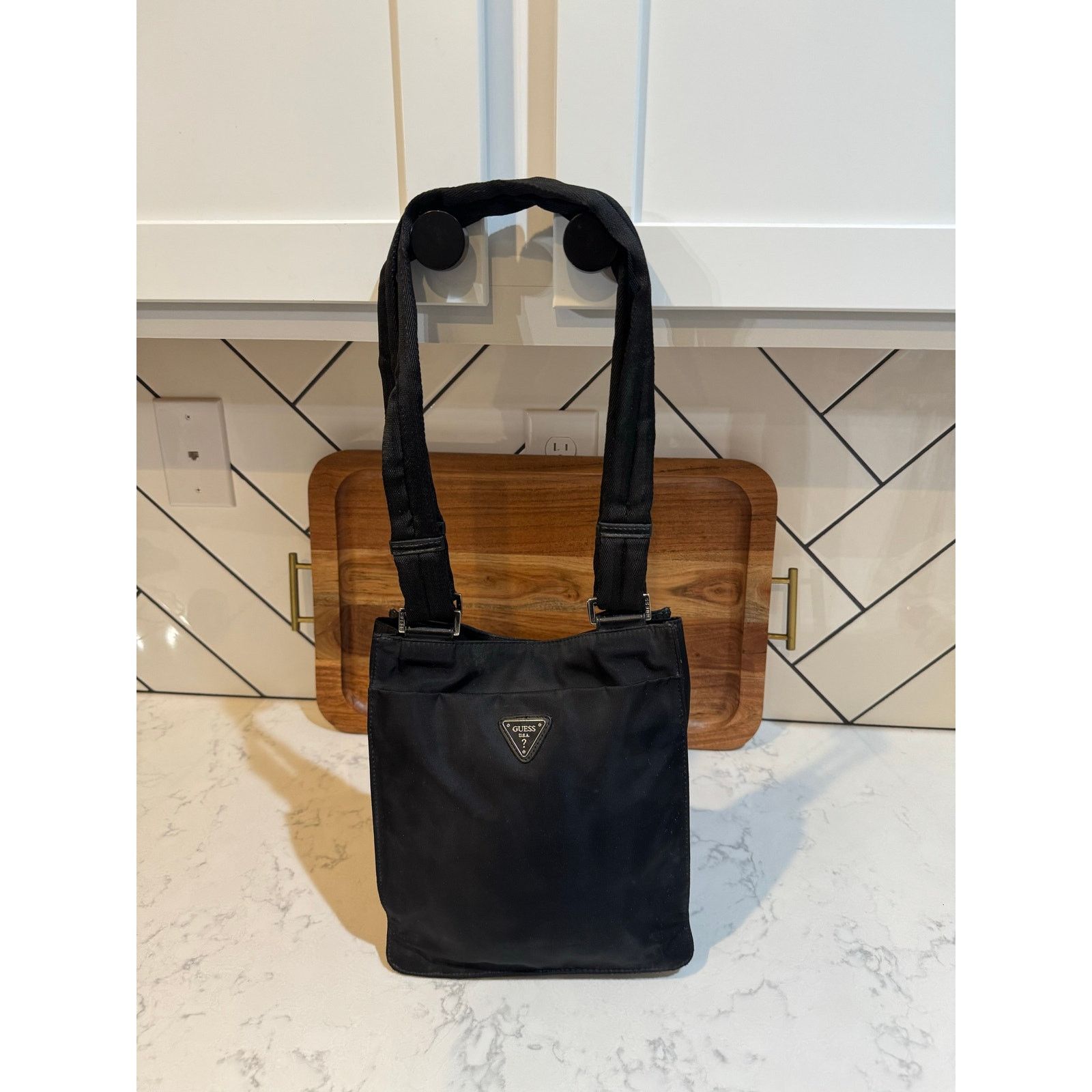 Guess vintage Guess triangle logo nylon shoulder crossbody bag Size ONE SIZE - 2 Thumbnail