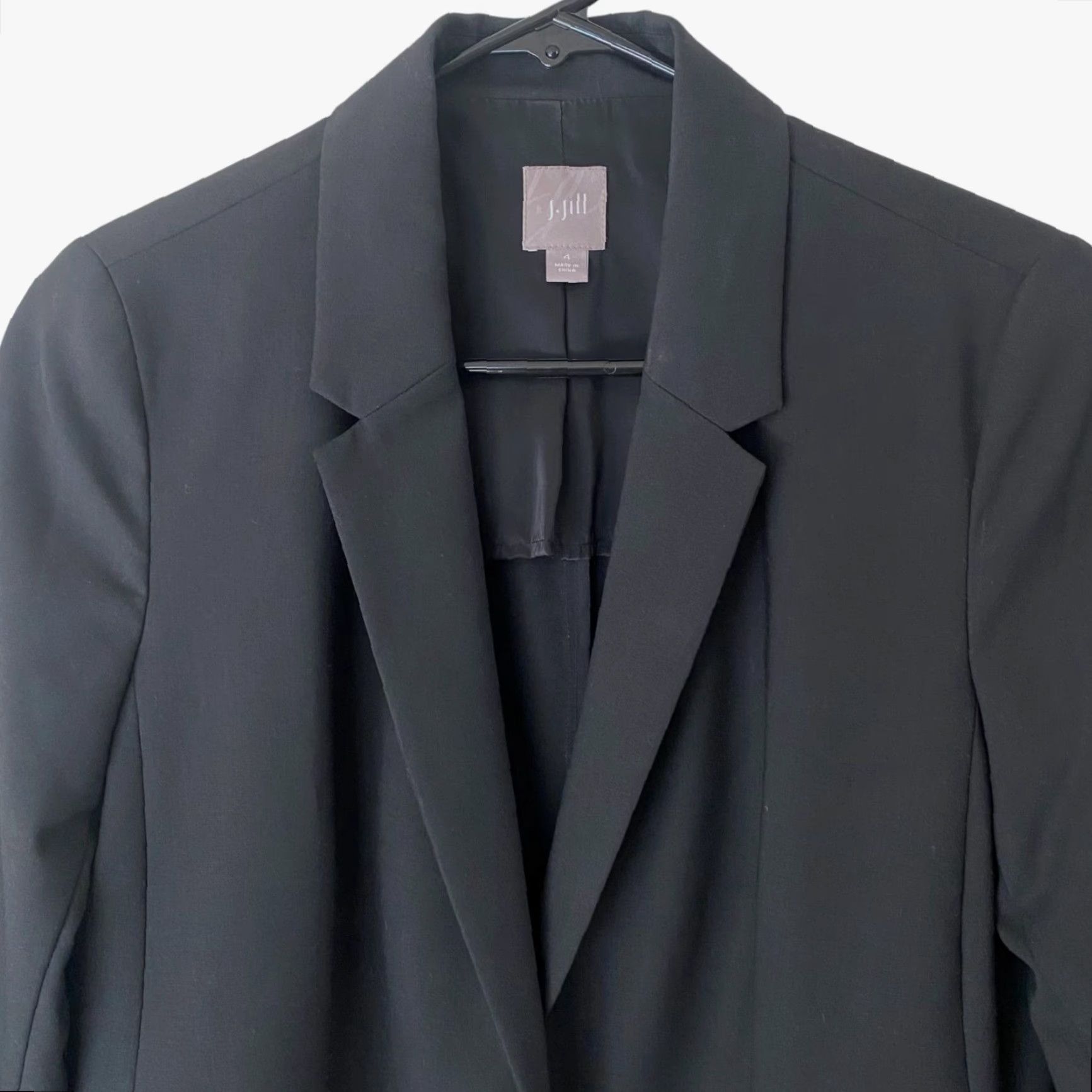 J. Jill J.Jill Blazer Women's Size 4 Black Wool Blend Ponte Double Button Jacker Formal Size S / US 4 / IT 40 - 5 Thumbnail