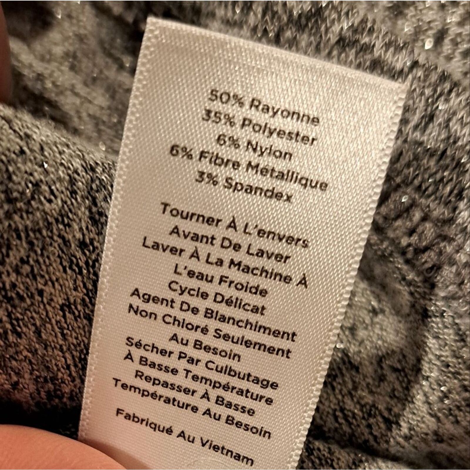 Other Talbots shimmery metallic gray long sleeve wrap top size L Size L / US 10 / IT 46 - 7 Thumbnail