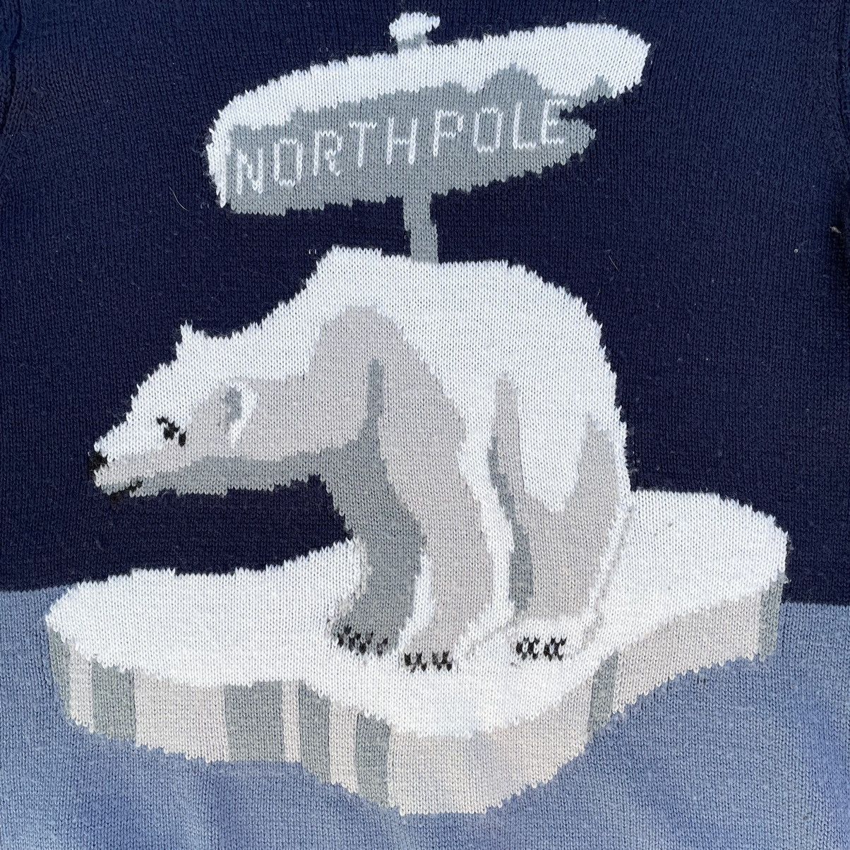 Vintage Vintage Knit Sweater Nort Police White Bear Logo Y2K 90s USA Size US M / EU 48-50 / 2 - 4 Thumbnail