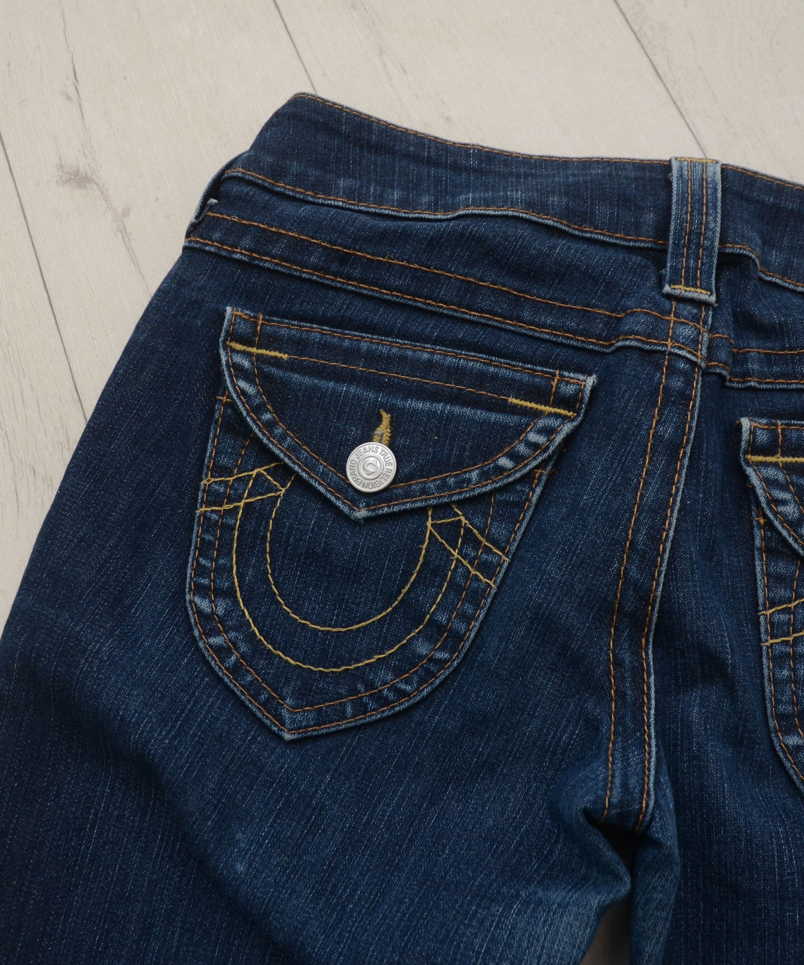 True Religion × Vintage Y2k Low Rise Crazy Skinny True Religion Golden Edition USA Size 28" / US 6 / IT 42 - 10 Thumbnail