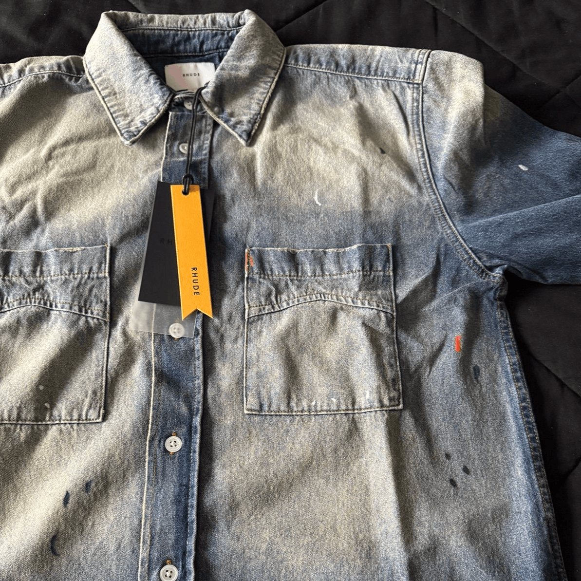 Rhude Rhude Paint Splatter Denim Shirt – Medium – New Size US M / EU 48-50 / 2 - 2 Thumbnail