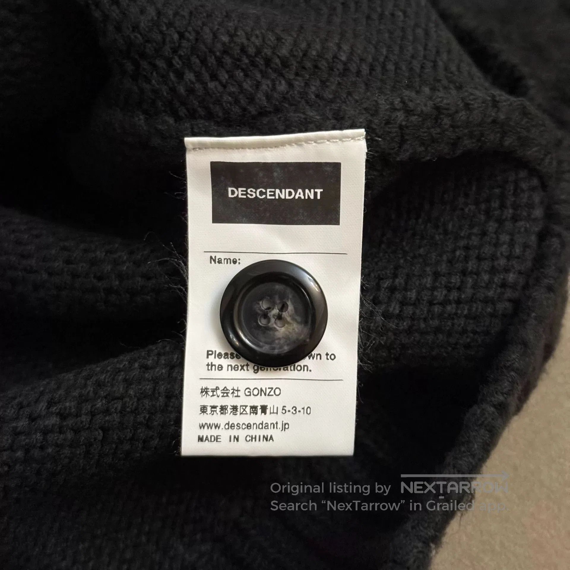 Descendant Descendant 22AW Nurse Knit Cardigan. Size US M / EU 48-50 / 2 - 6 Thumbnail