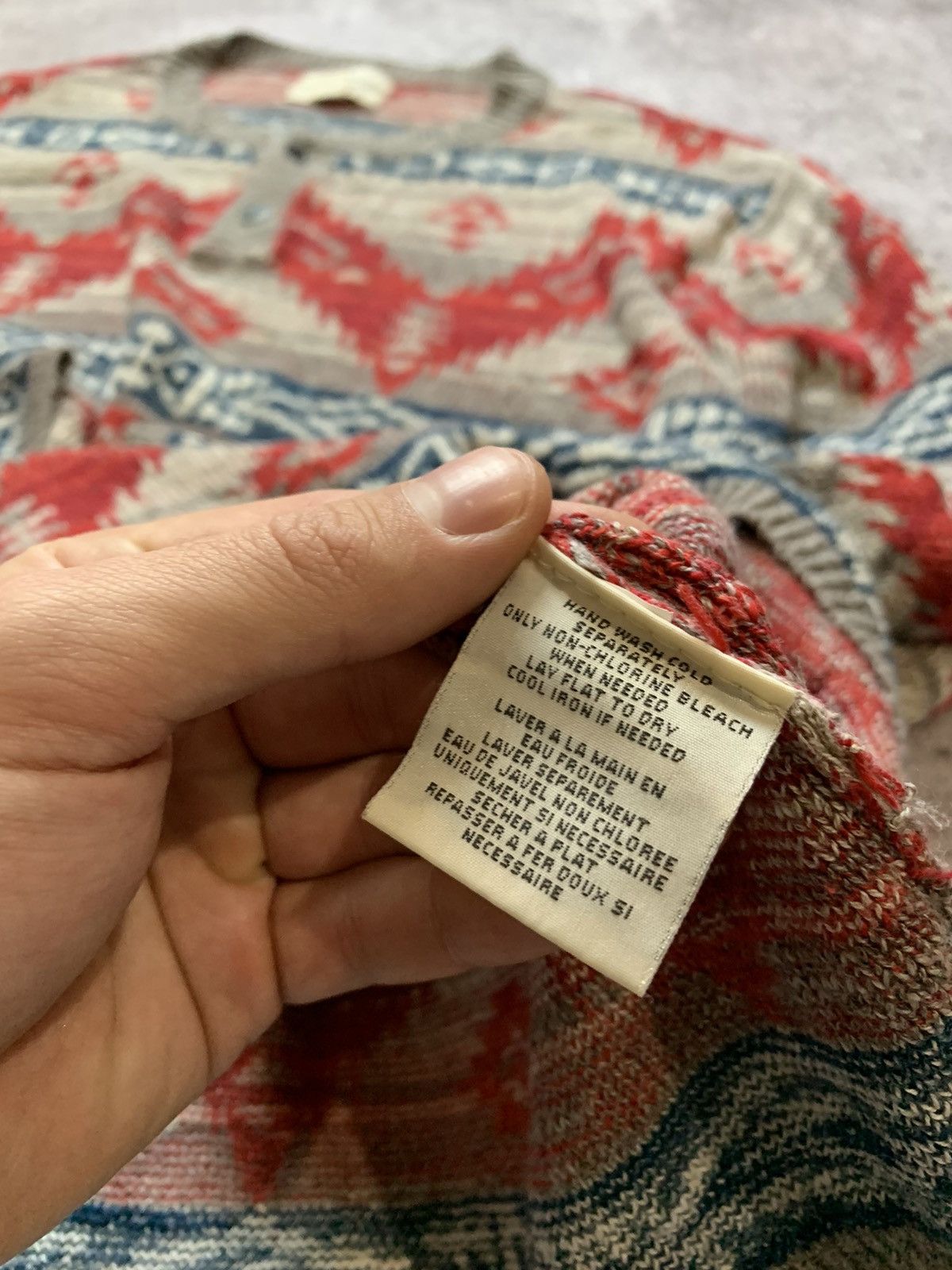 Denim & Supply Ralph Lauren × Vintage DENIM SUPPLY RALPH LAUREN RRL SWEATER KNITTED TEXAS INDIGO Size US XXL / EU 58 / 5 - 6 Thumbnail