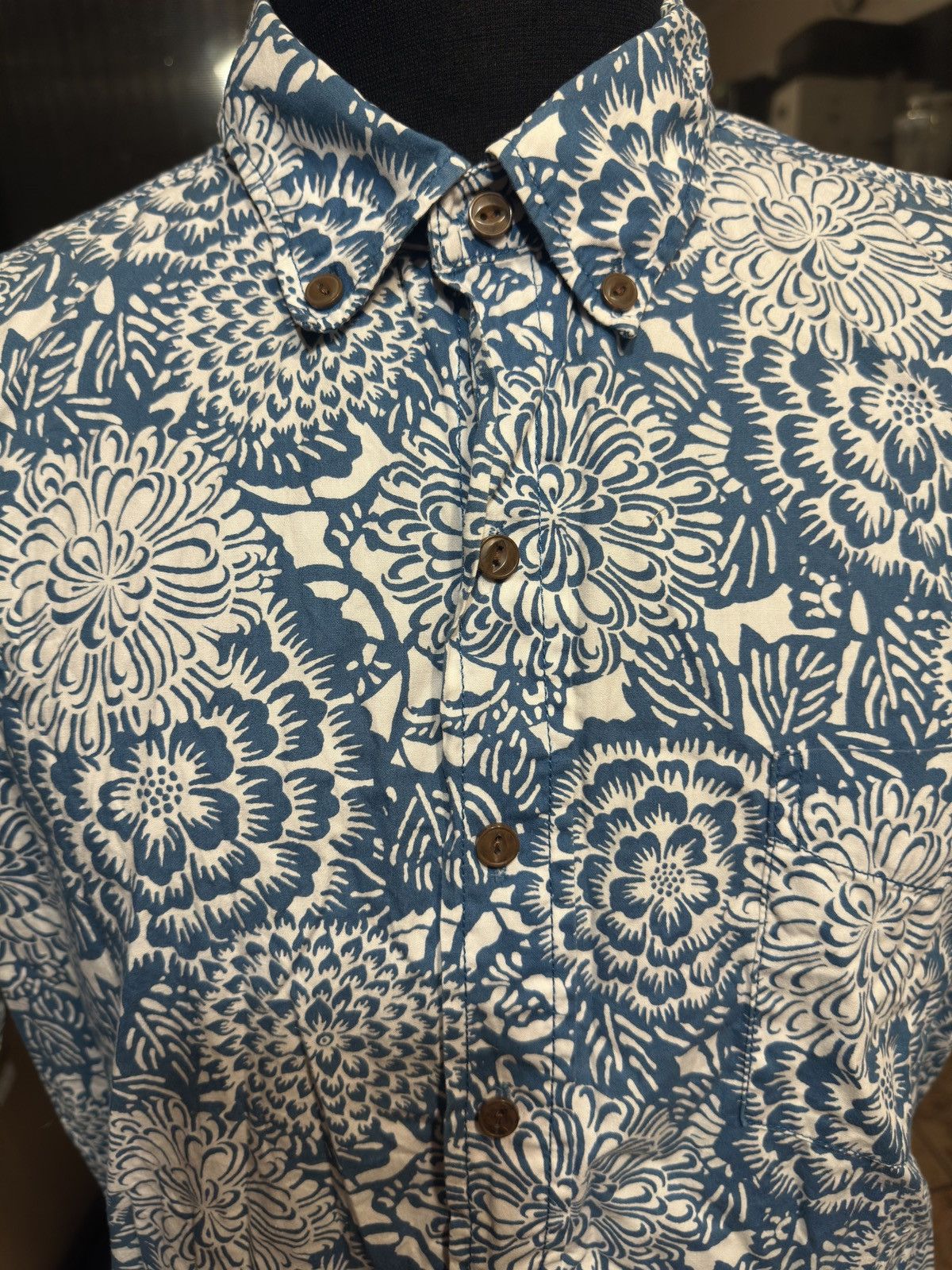 Reyn Spooner PreOwned Reyn Spooner Blue Hawaiian Shirt Men's L Size US L / EU 52-54 / 3 - 3 Thumbnail