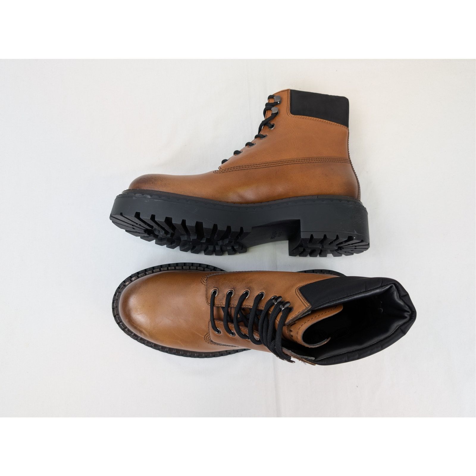 Prada o1rshd1 leather and recycled nylon ankle boots in Cognac Size US 10.5 / EU 43-44 - 1 Thumbnail
