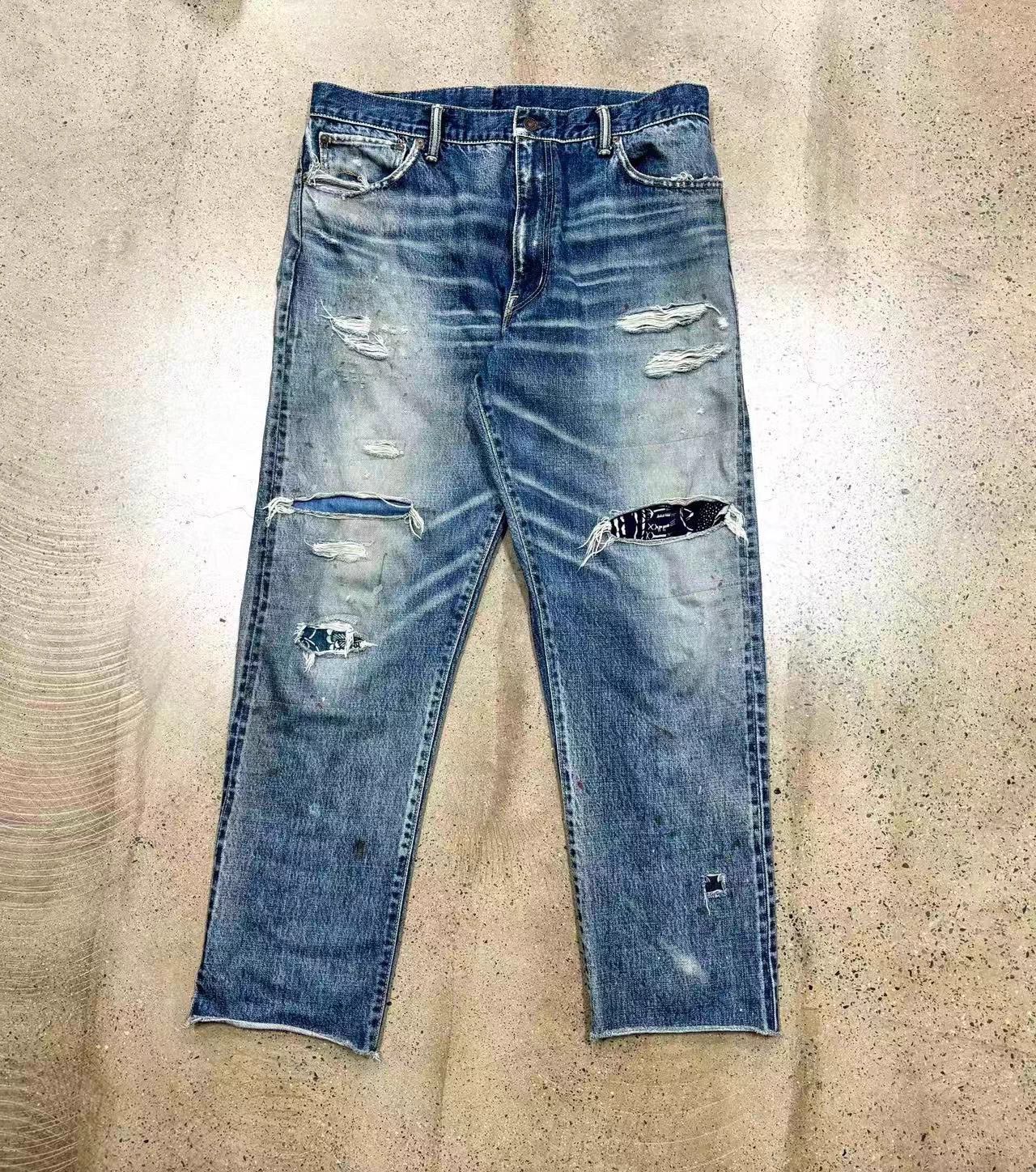 Visvim Visvim 20aw ICT Journeyman Camo Denim Distressed Holes Size US 32 / EU 48 - 1 Thumbnail