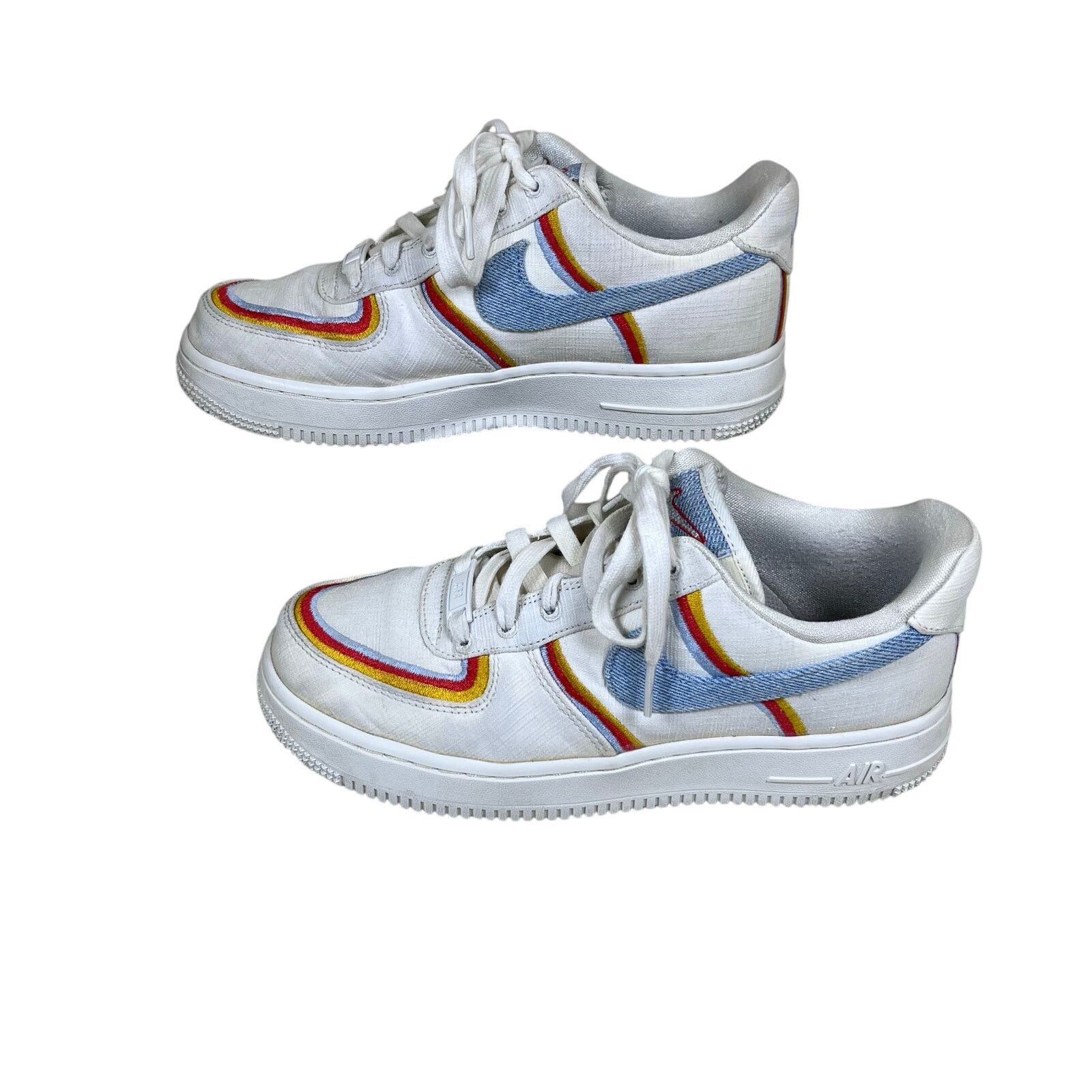 Nike Nike Air Force 1 LV8 Low Sail Denim Swoosh Shoes Women's Size US 7 / IT 37 - 1 Thumbnail