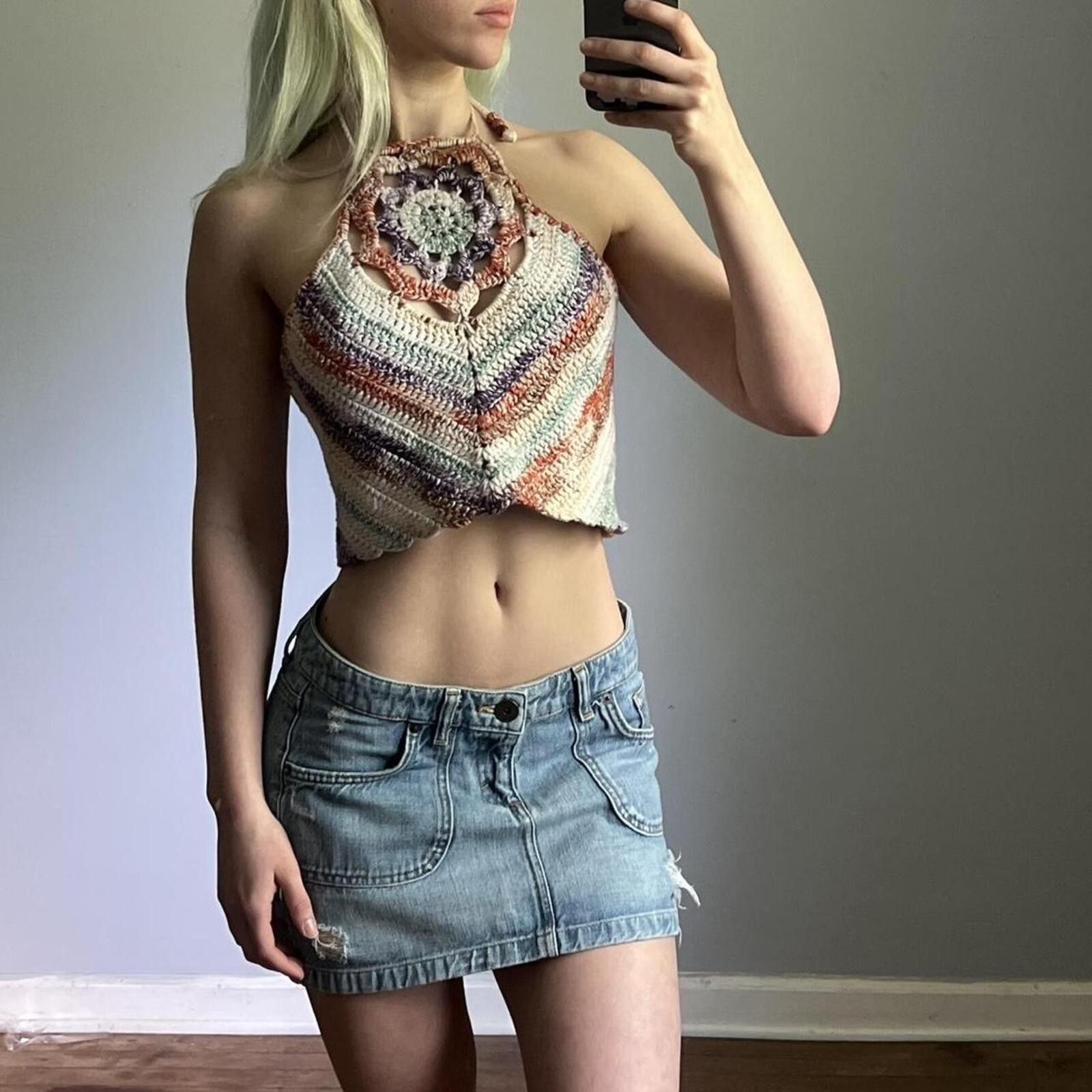 Other handmade crochet halter top Size M / US 6-8 / IT 42-44 - 1 Thumbnail