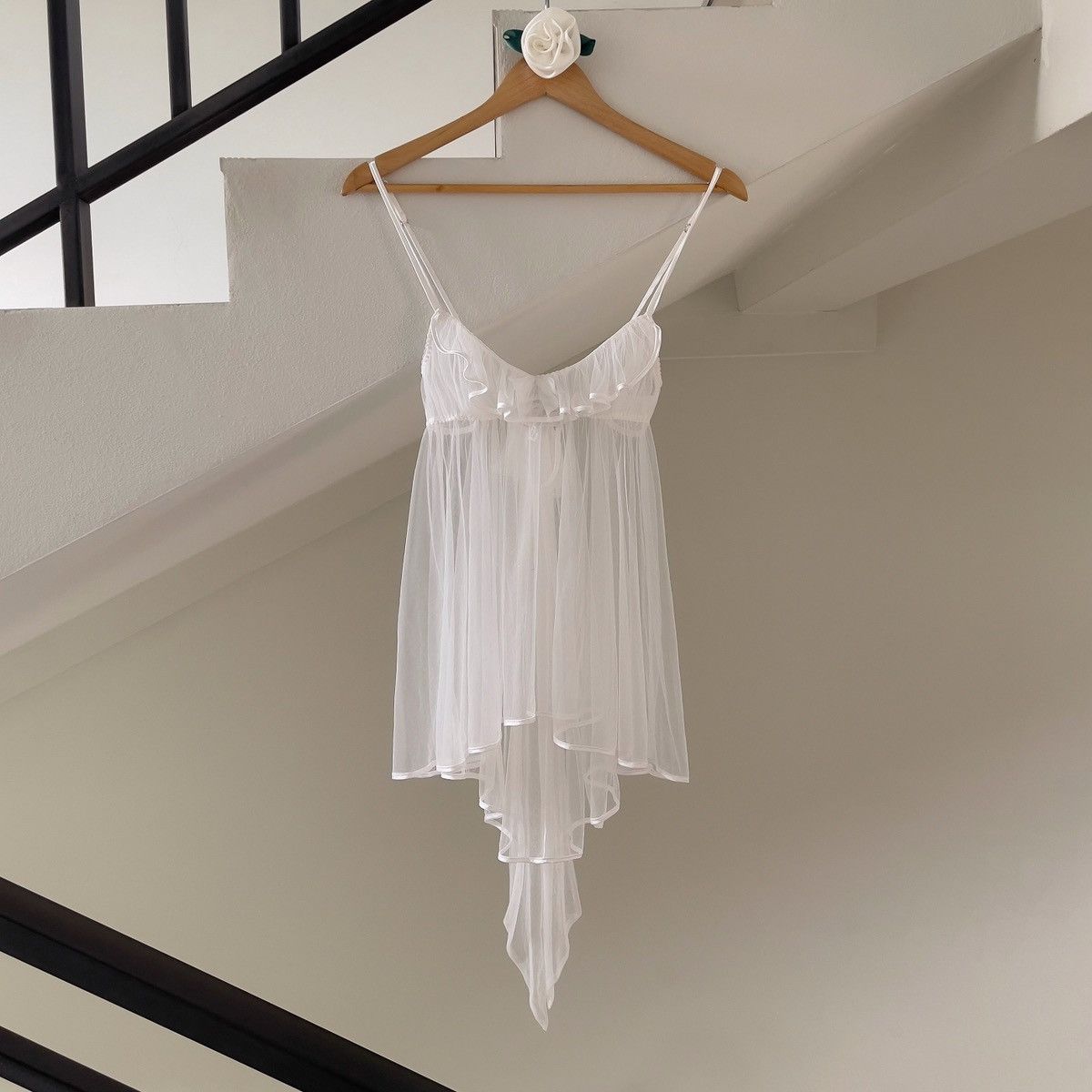 Victoria's Secret Victoria’s Secret White Mesh Sheer Mini Slip Dress (XS-S) Size S / US 4 / IT 40 - 6 Thumbnail