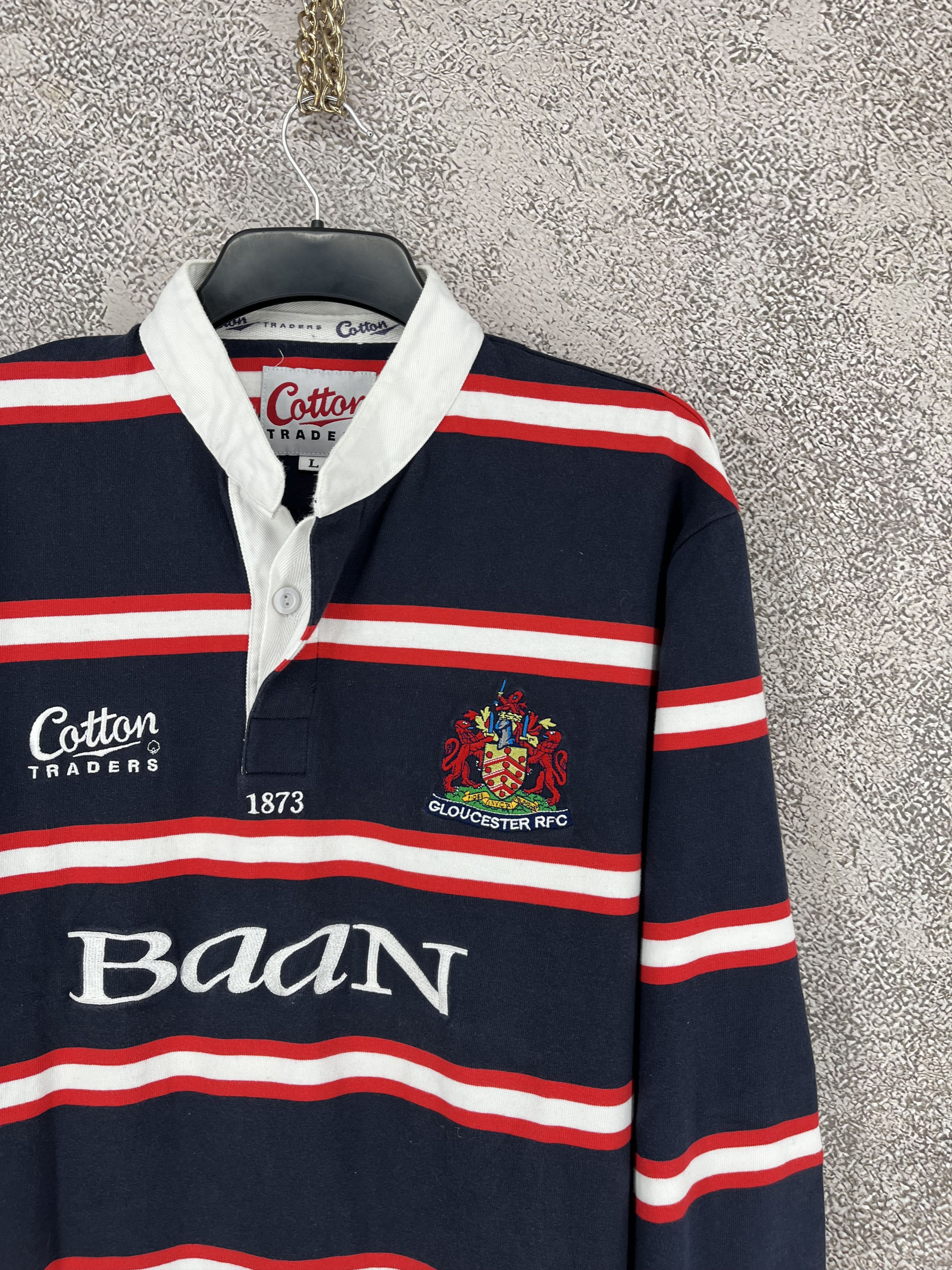 Cotton Traders 2002 2003 Gloucester Rugby Pro Away Shirt Long Sleeve Size L Size US L / EU 52-54 / 3 - 5 Thumbnail