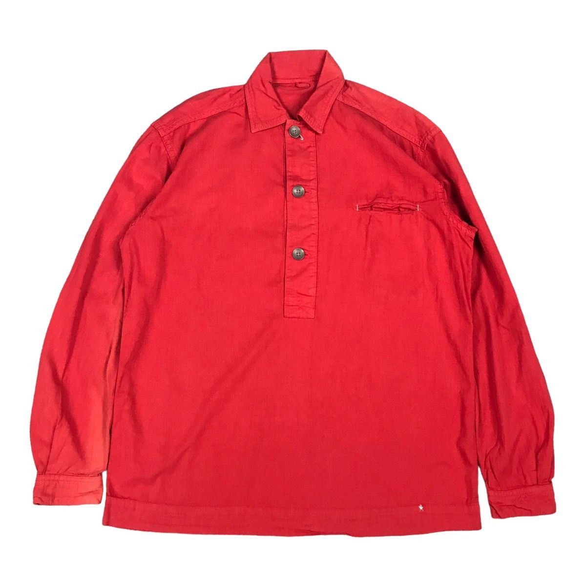 45rpm 45rpm Red Sun faded Half Button Long Sleeve Shirt Size US M / EU 48-50 / 2 - 1 Thumbnail