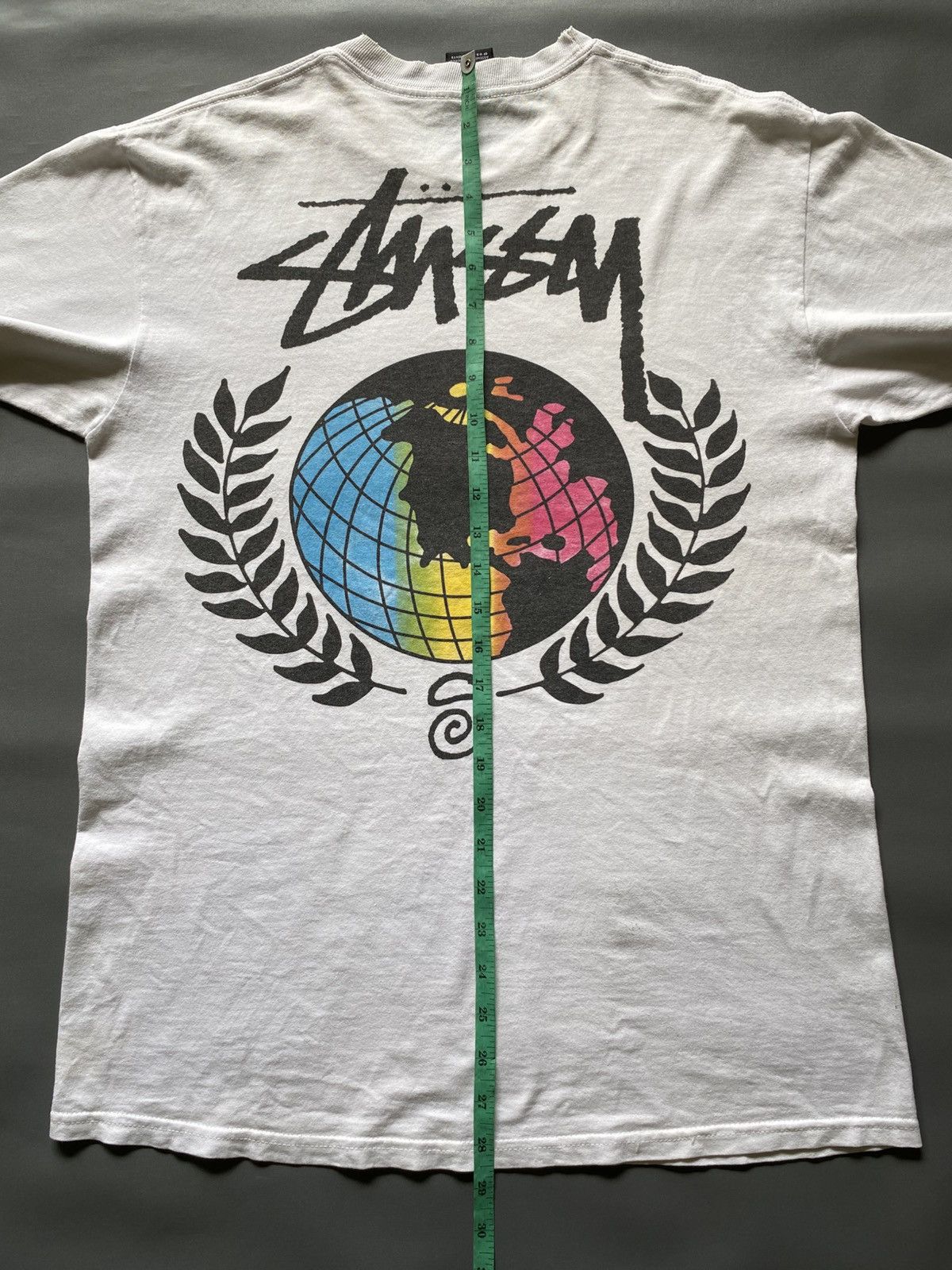 Stussy Vintage Stussy Globe Earth Distressed Tshirt Size US M / EU 48-50 / 2 - 9 Thumbnail