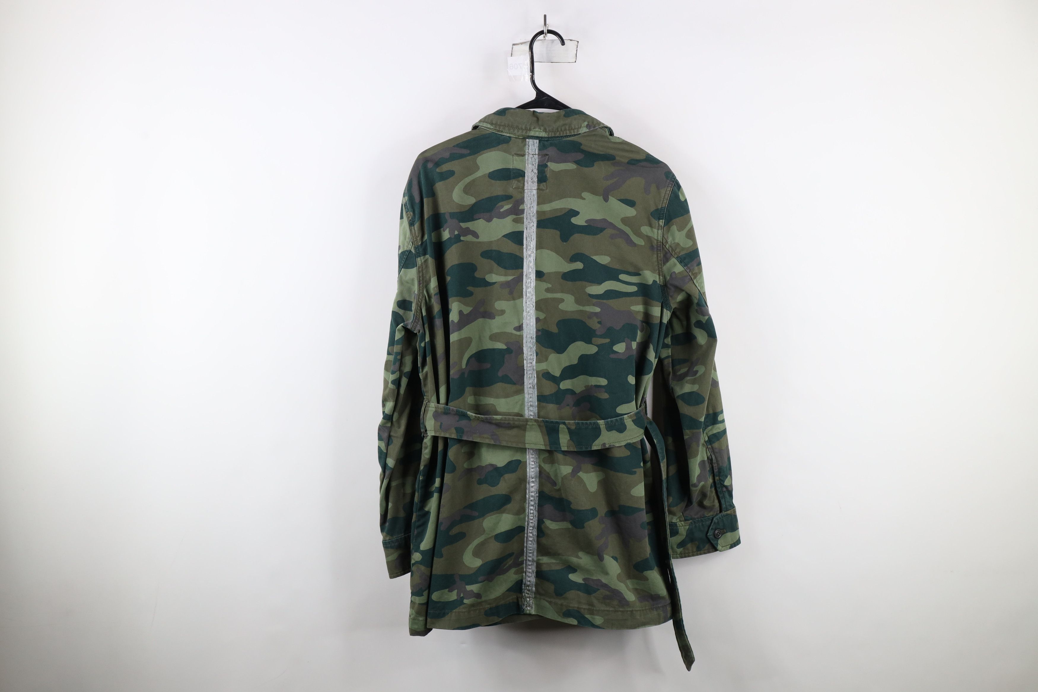 Gap × Vintage Vintage Y2K Gap Belted Camouflage Military Field Jacket Coat Size XL / US 12-14 / IT 48-50 - 13 Thumbnail