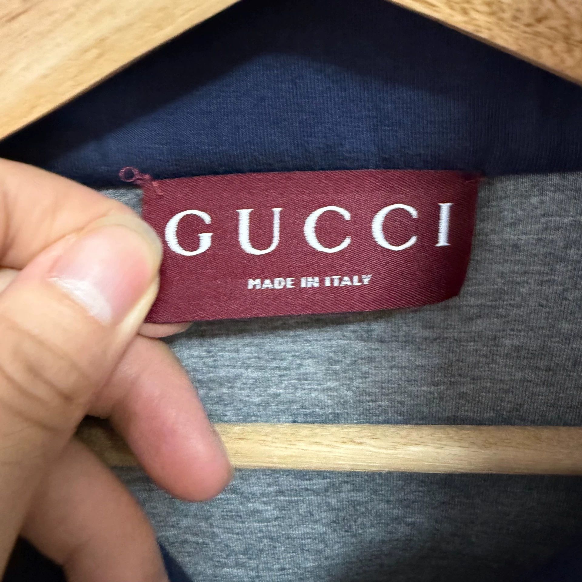 Gucci GUCCI SS25 Logo Patch Knit Half-Zip LS Sweatshirt Men's Blue Size US S / EU 44-46 / 1 - 5 Thumbnail