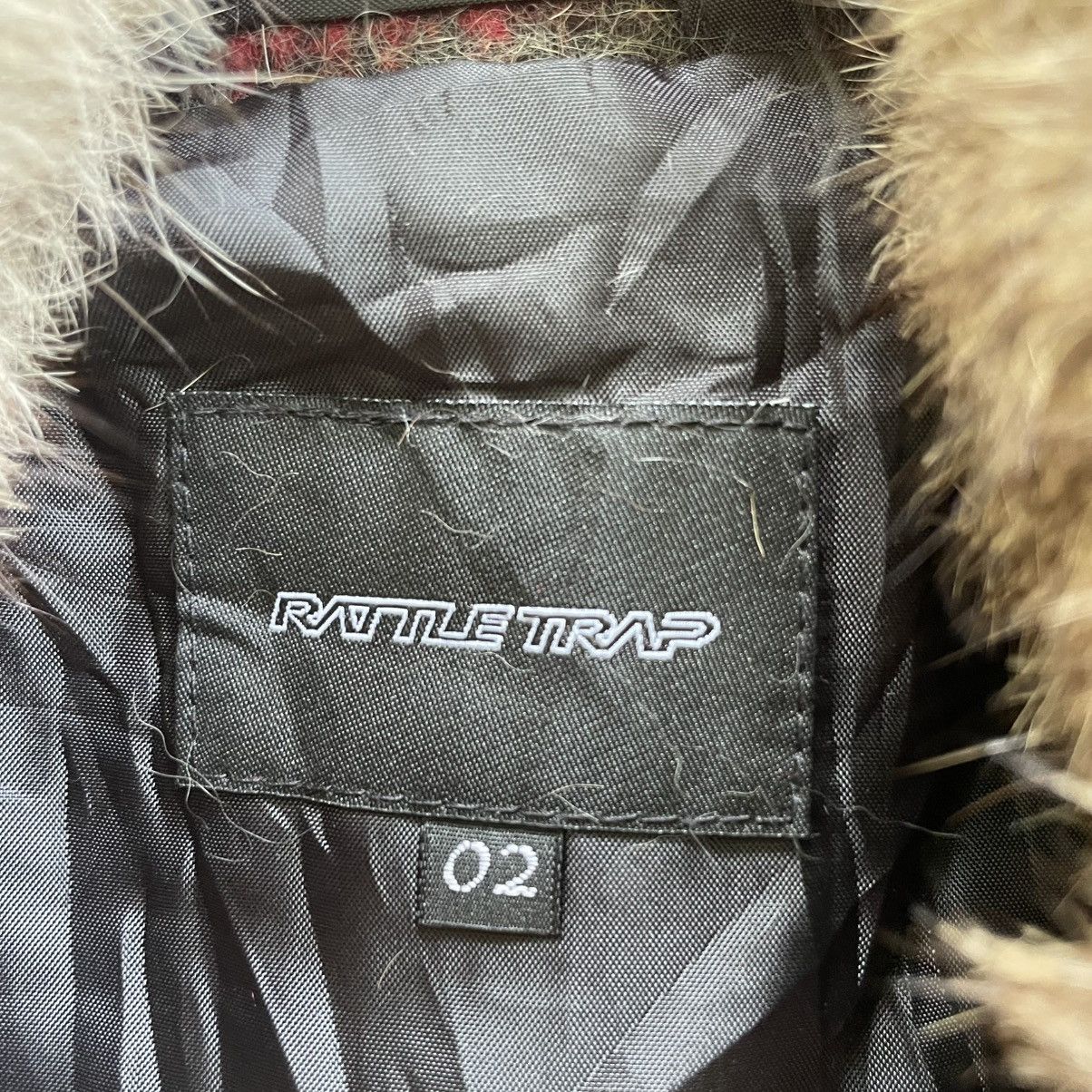 If Six Was Nine 💥Rattle Trap Wool Shaadow Plaid Rabbit Fur Collar Peacoat Size US M / EU 48-50 / 2 - 11 Thumbnail