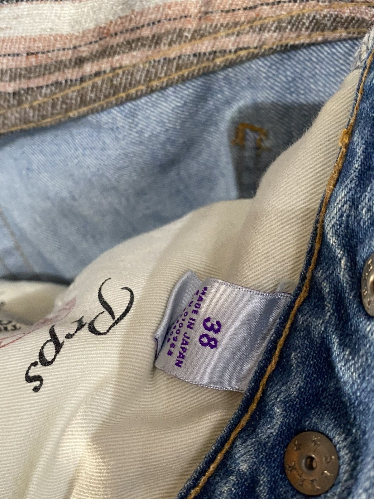 Prps $482 OG PRPS JAPAN PATCH WORK JEANS DENIM SLIM DISTRESSED Size US 38 / EU 54 - 9 Thumbnail