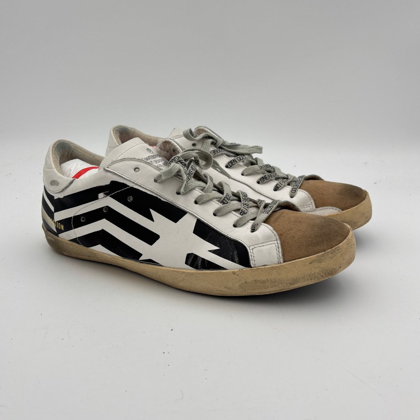 Golden Goose Golden Goose Superstar Flag Screen Print Skate Shoes 