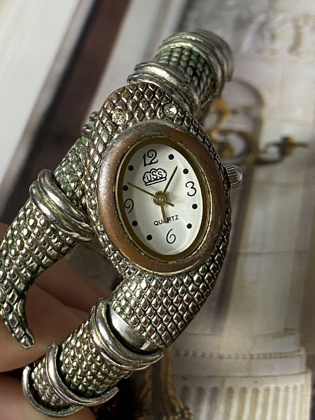 Jewelry Vintage Snake Coil Watch Bracelet Rare Size ONE SIZE - 13 Thumbnail