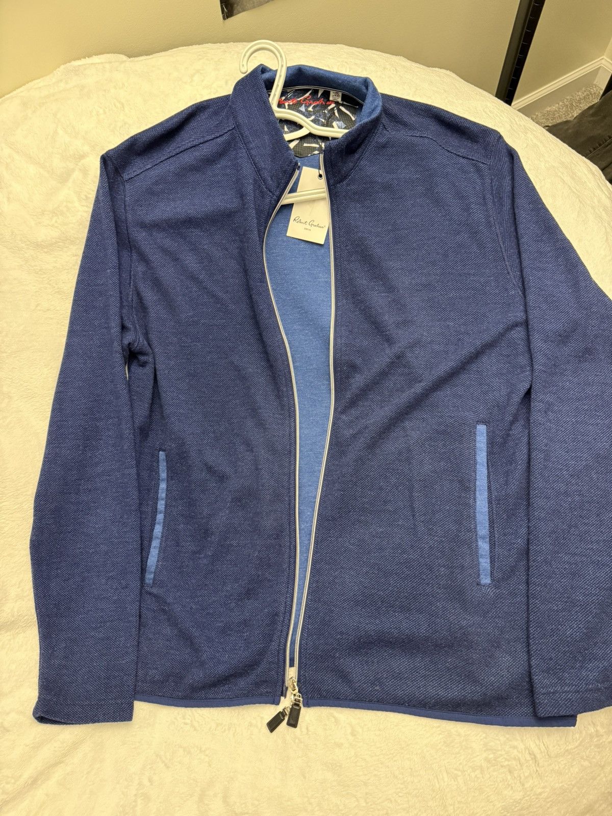 Robert Graham Moser Knit Full Zip Sweater Size US XL / EU 56 / 4 - 1 Thumbnail