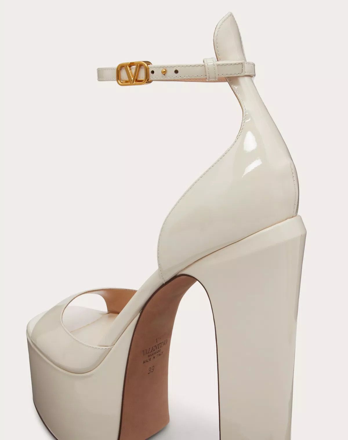 Valentino o1s1wg110426 Tan-Go Patent Leather Platform 155mm Sandals Size US 9.5 / IT 39.5 - 6 Thumbnail