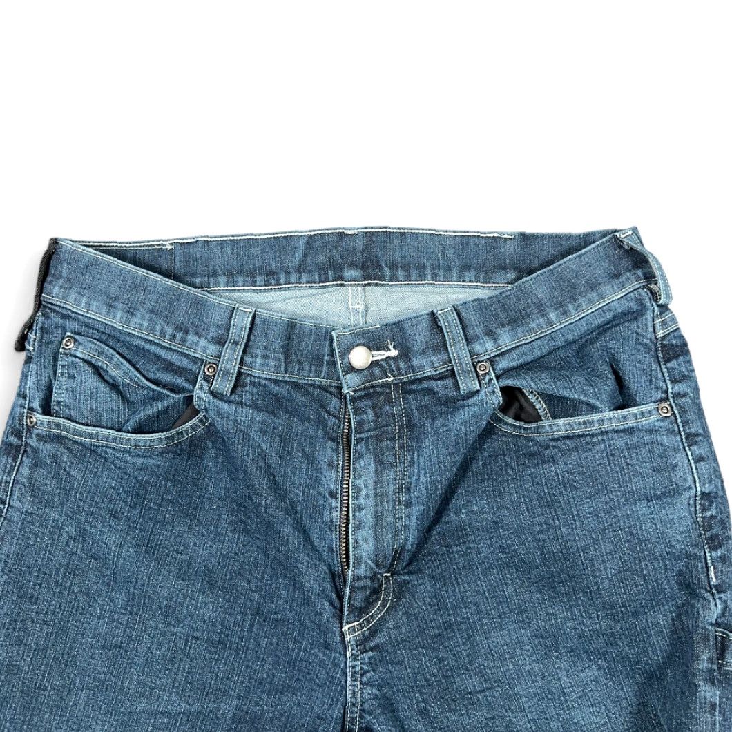 Vintage Duluth Jeans Mens 34x33 Blue Dark Wash 40 Grit Carpenter Workwear Denim Jeans Size US 34 / EU 50 - 3 Thumbnail