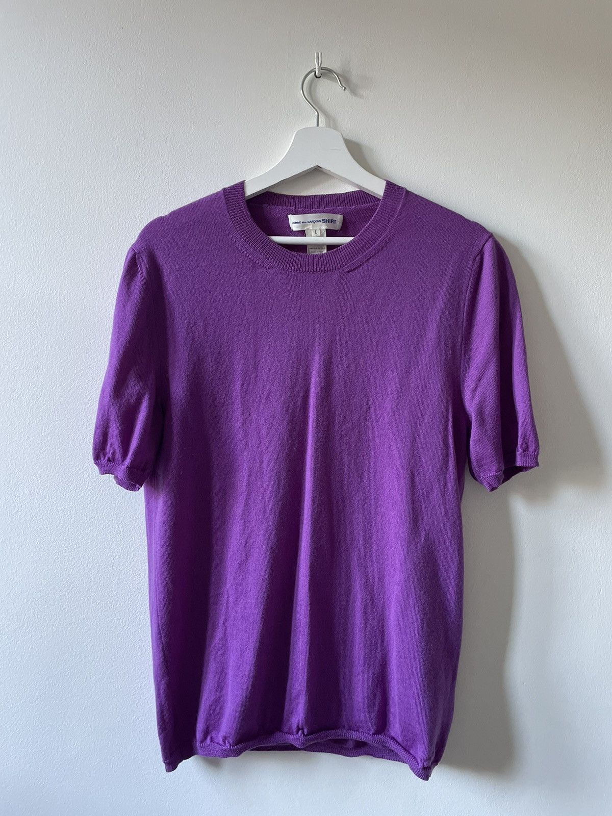 Comme des Garcons SHIRT Purple Wool tee shirt Size US L / EU 52-54 / 3 - 1 Thumbnail
