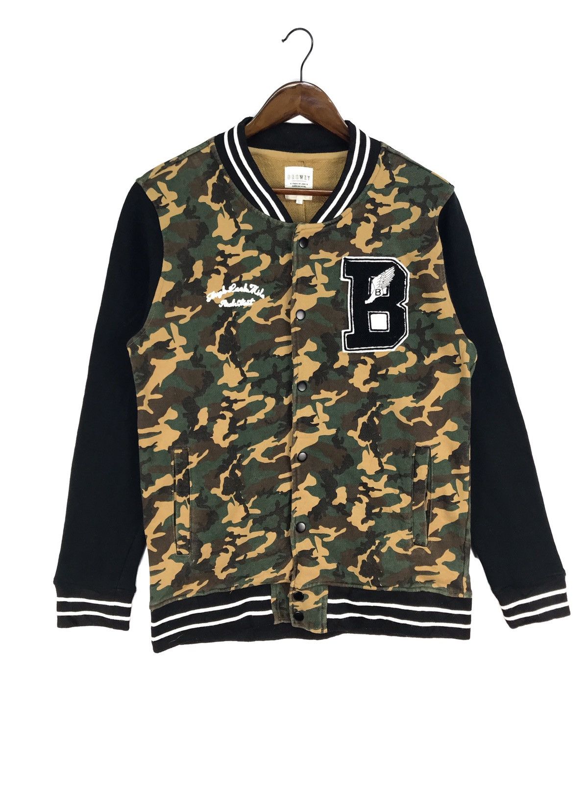 Designer × Japanese Brand × Vintage 💥RARE💥 CAMOUFLAGE VARSITY JACKET Size US L / EU 52-54 / 3 - 1 Thumbnail