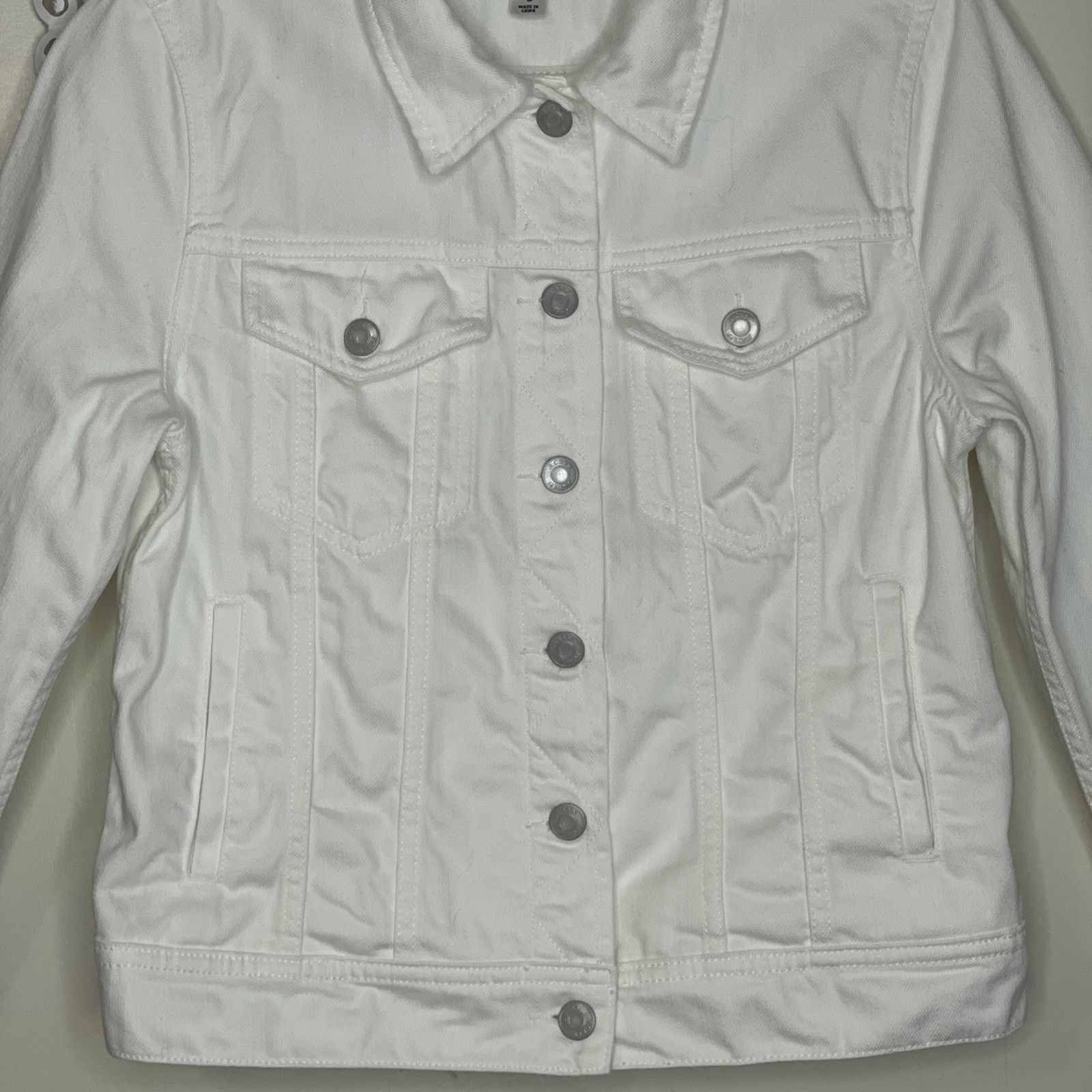 J.Crew J.CREW DENIM size S Jacket COTTON Long Sleeves WHITE Size S / US 4 / IT 40 - 5 Thumbnail