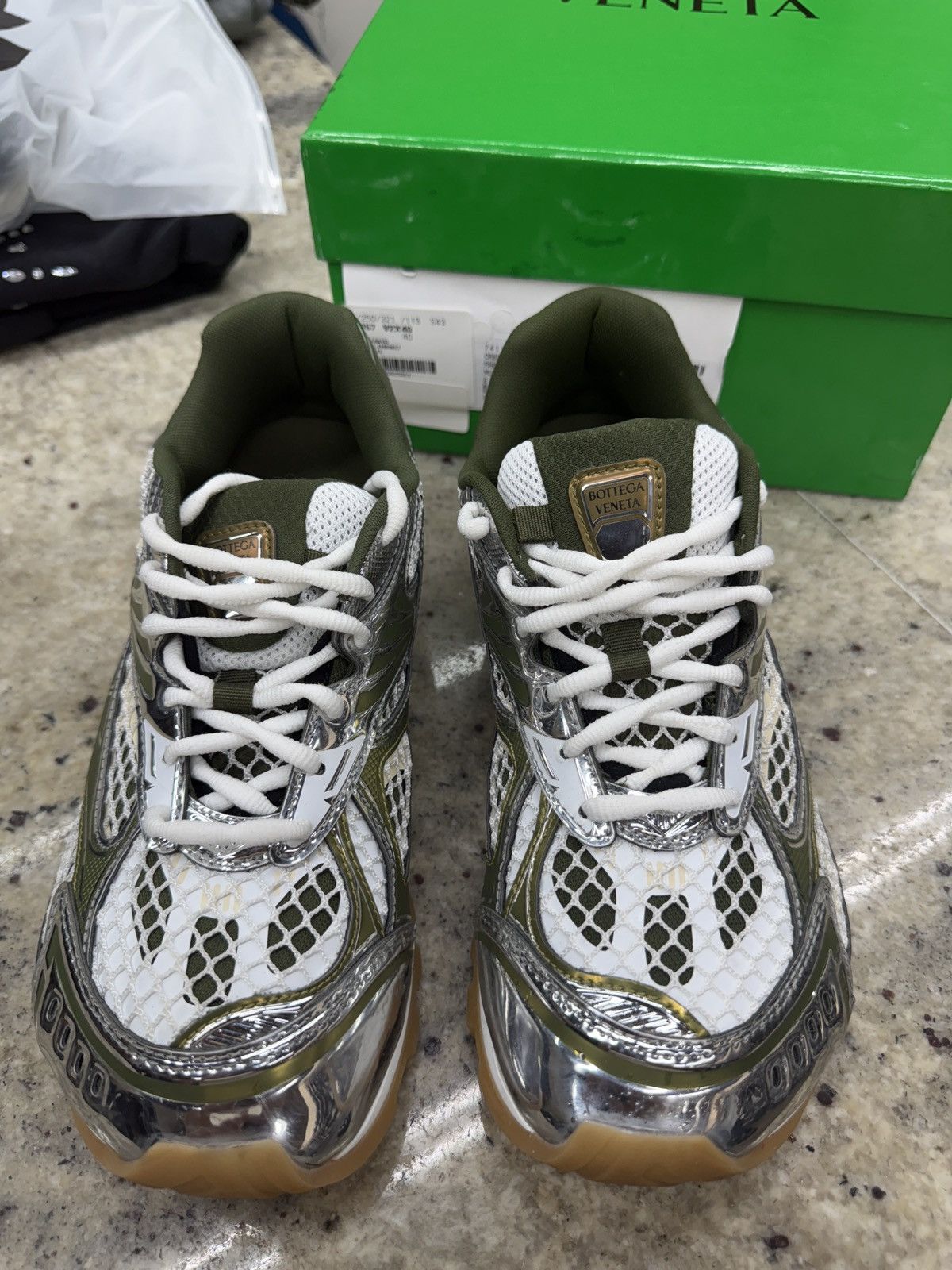 Bottega Veneta Bottega Venata Olive Sneaker Size US 7 / EU 40 - 3 Thumbnail